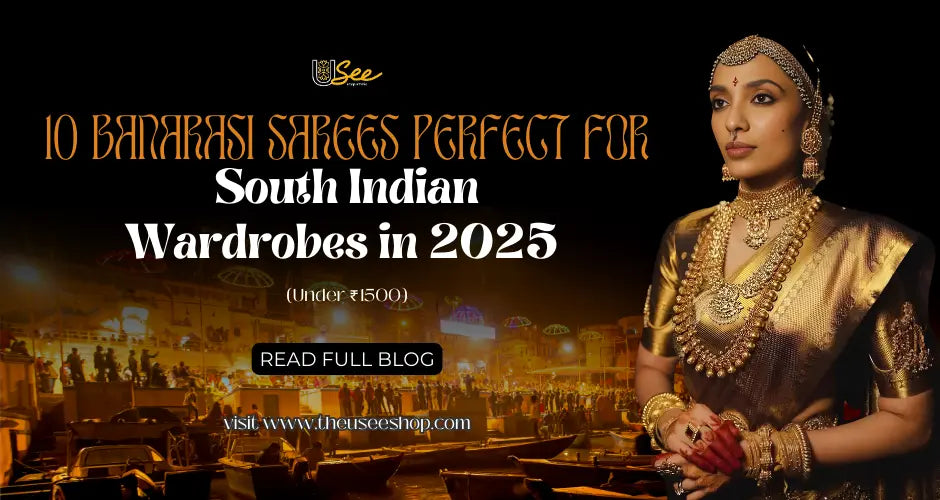 10 Banarasi Sarees Perfect for South Indian Wardrobes in 2025 (Under ₹1500)