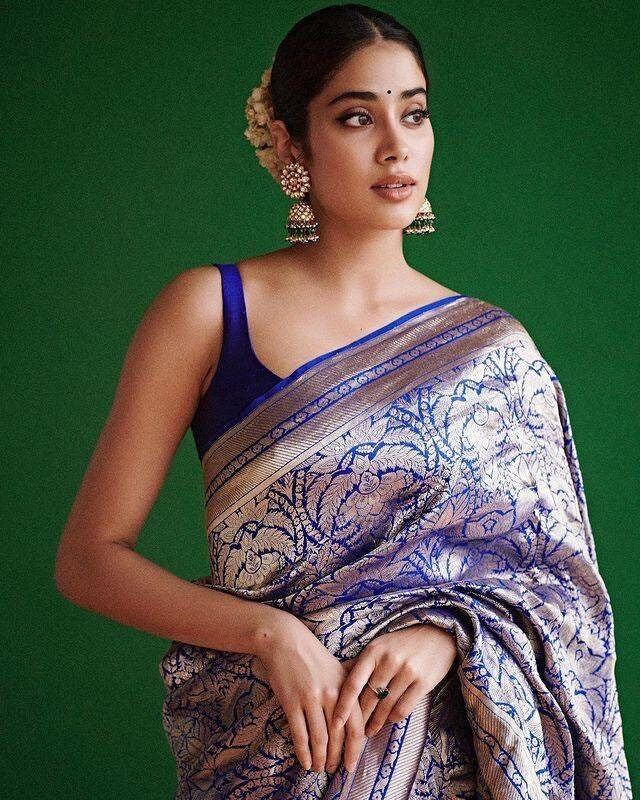 Royal Blue Semi Katan Silk Embossed Banarasi Saree