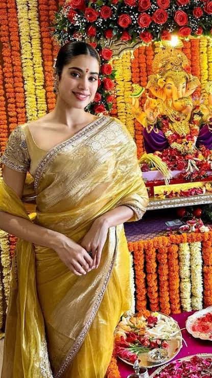 Jhanvi Ma’am Inspired Pure Tissue Silk Banarasi Saree