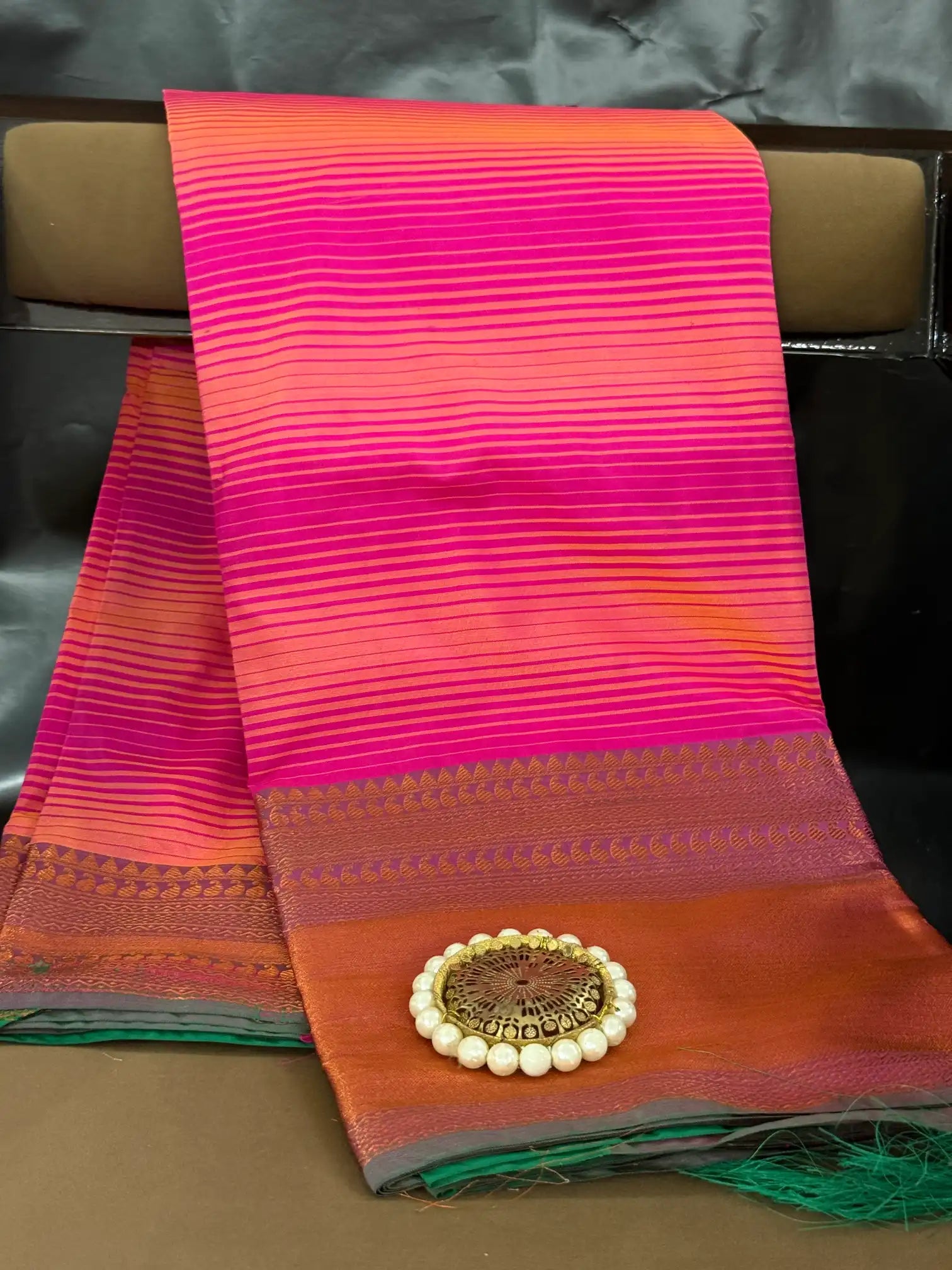 Contemporary weave Softsilk heritage weave saree
