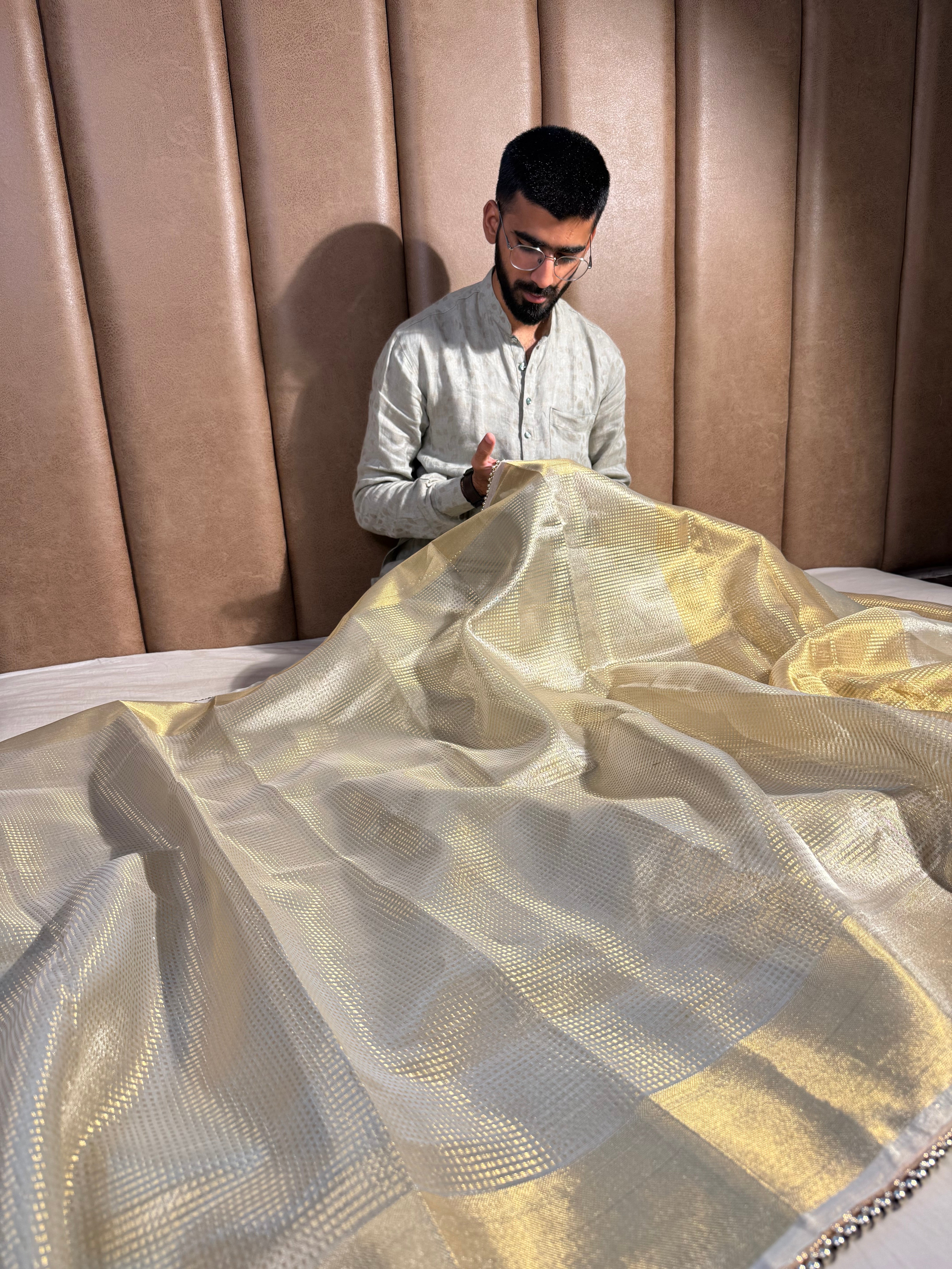 Nayanthara Maam Inspired Kanjivaram Tissue Saree