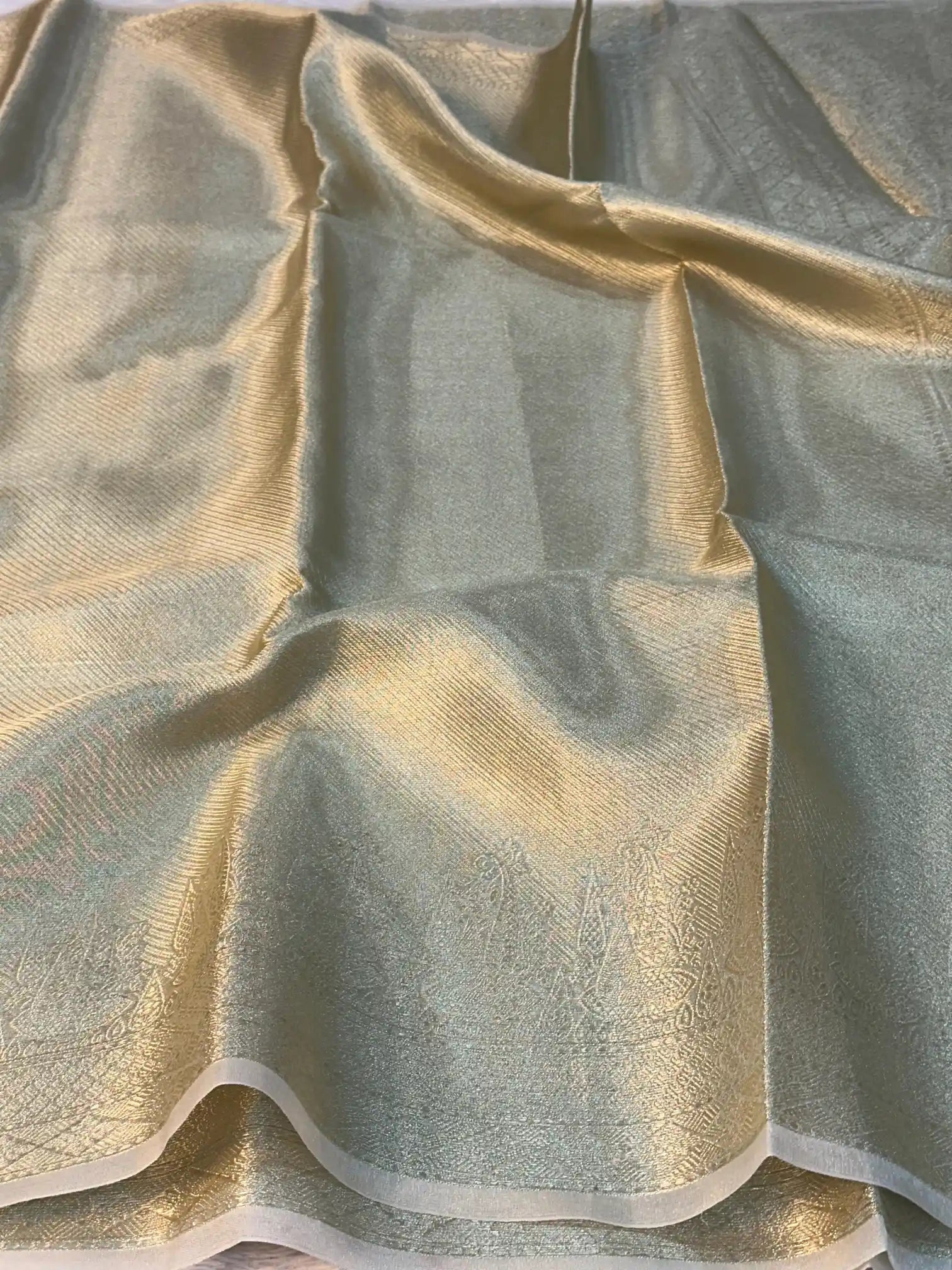 Water zari brocade tissue silk kanjivaram saree