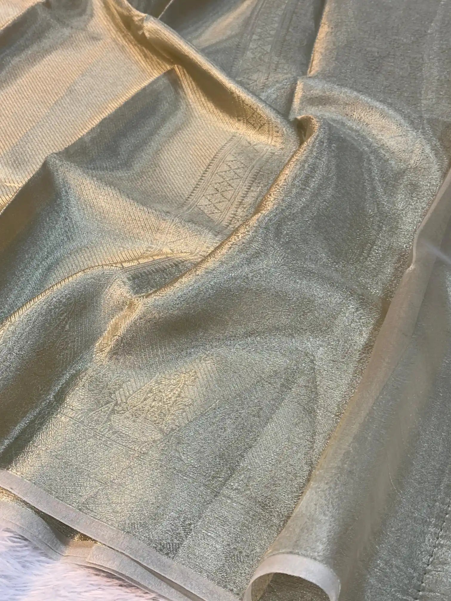 Water zari brocade tissue silk kanjivaram saree