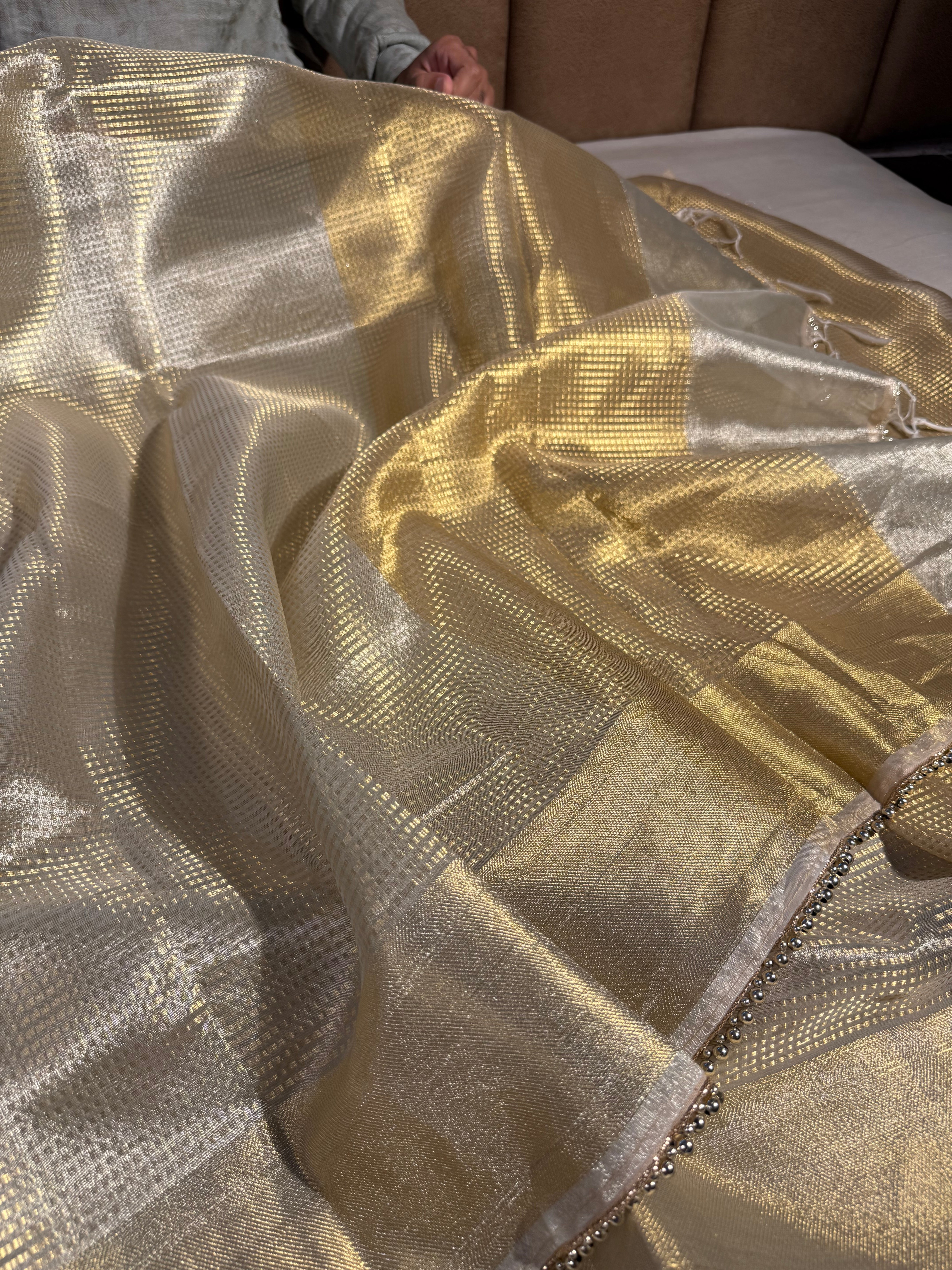 Nayanthara Maam Inspired Kanjivaram Tissue Saree