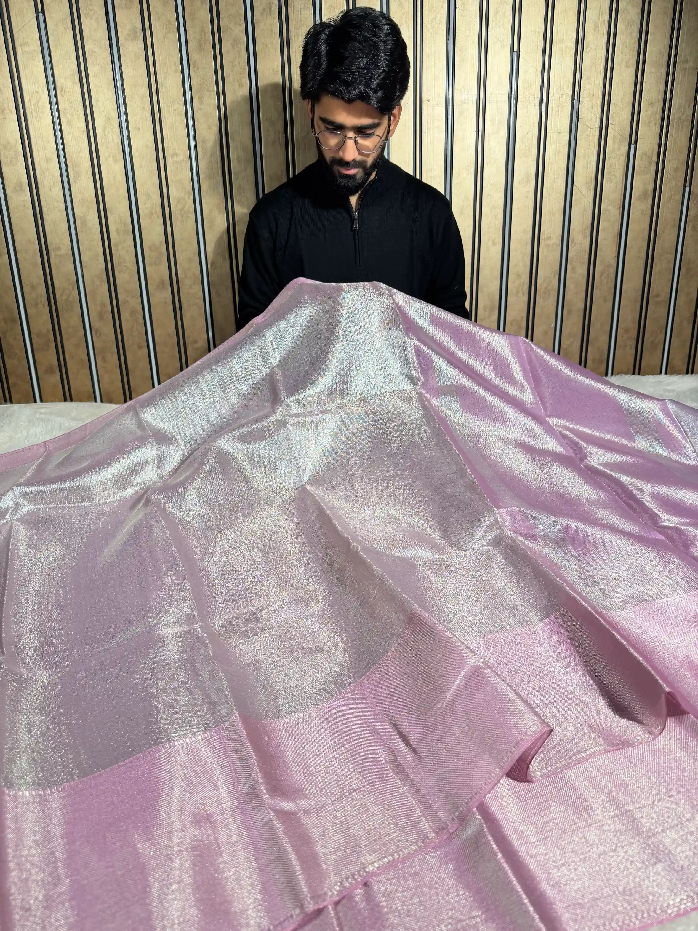 Lavender Tissue Silk Eccentric Banarasi Saree