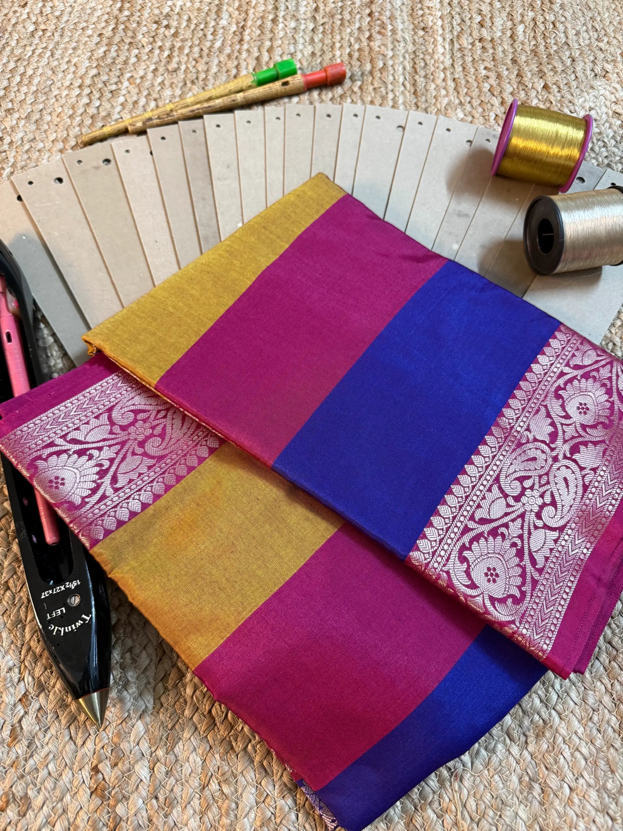 Eccentric zari weave Softsilk Banarasi saree