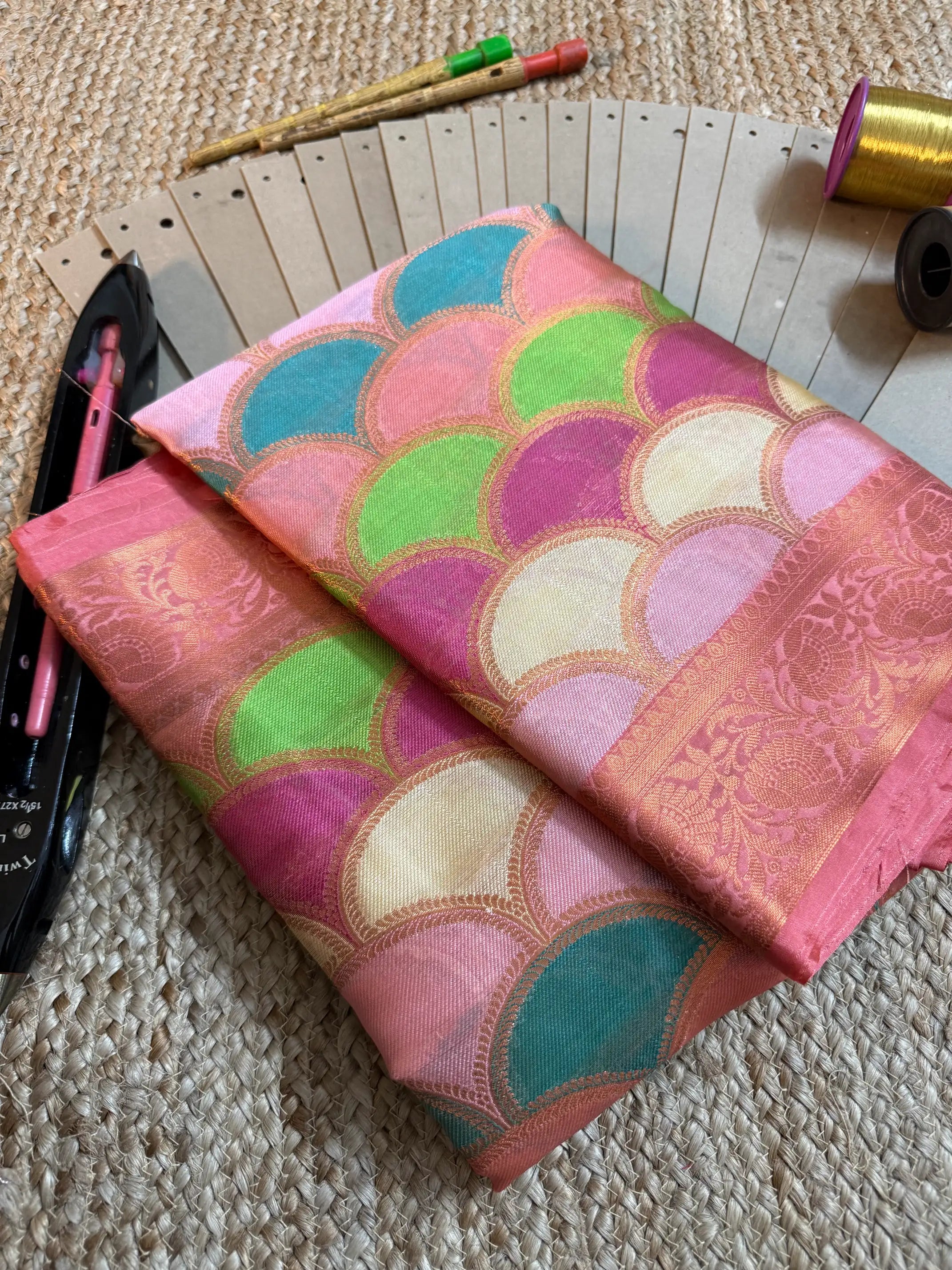 Eccentric zari weave Softsilk Banarasi saree