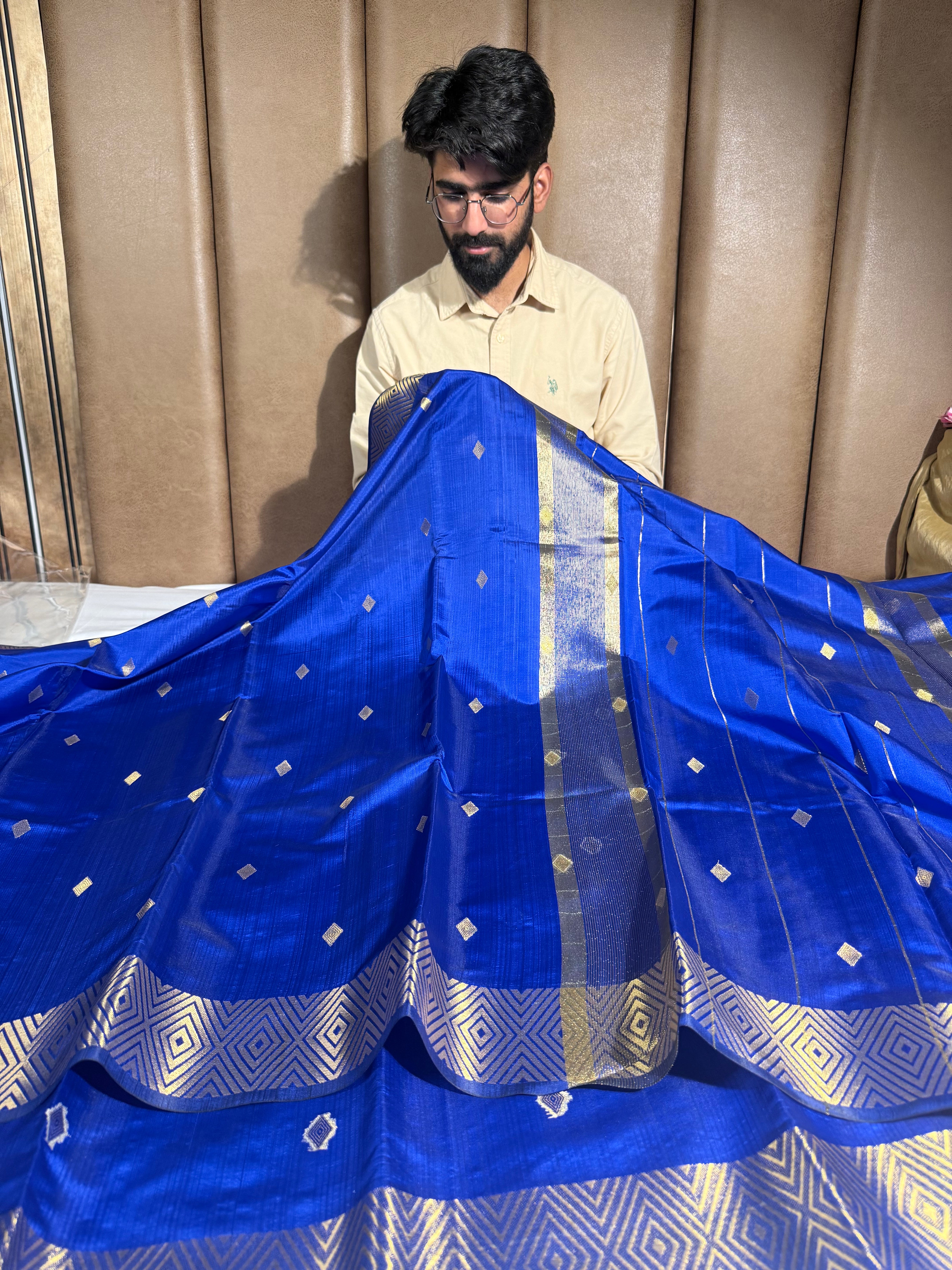 Nayanthara Ma’am Inspired Royal Blue Softsilk Saree