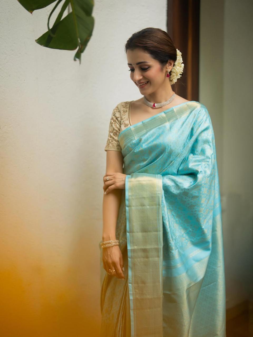 Trisha Ma’am Inspired Banarasi Silk Saree