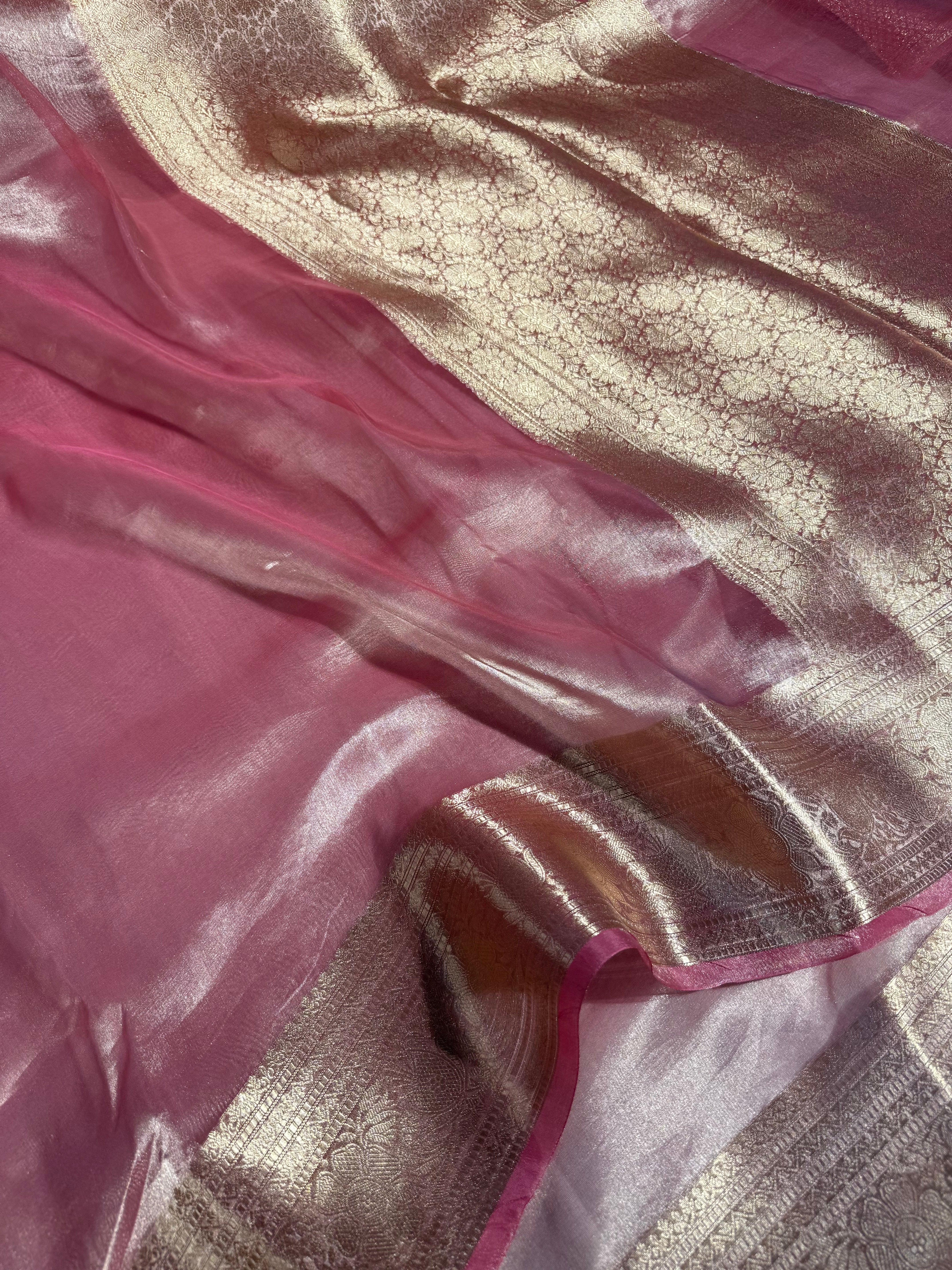 Jhanvi Kapoor Inspired Pure Tissue Silk Saree