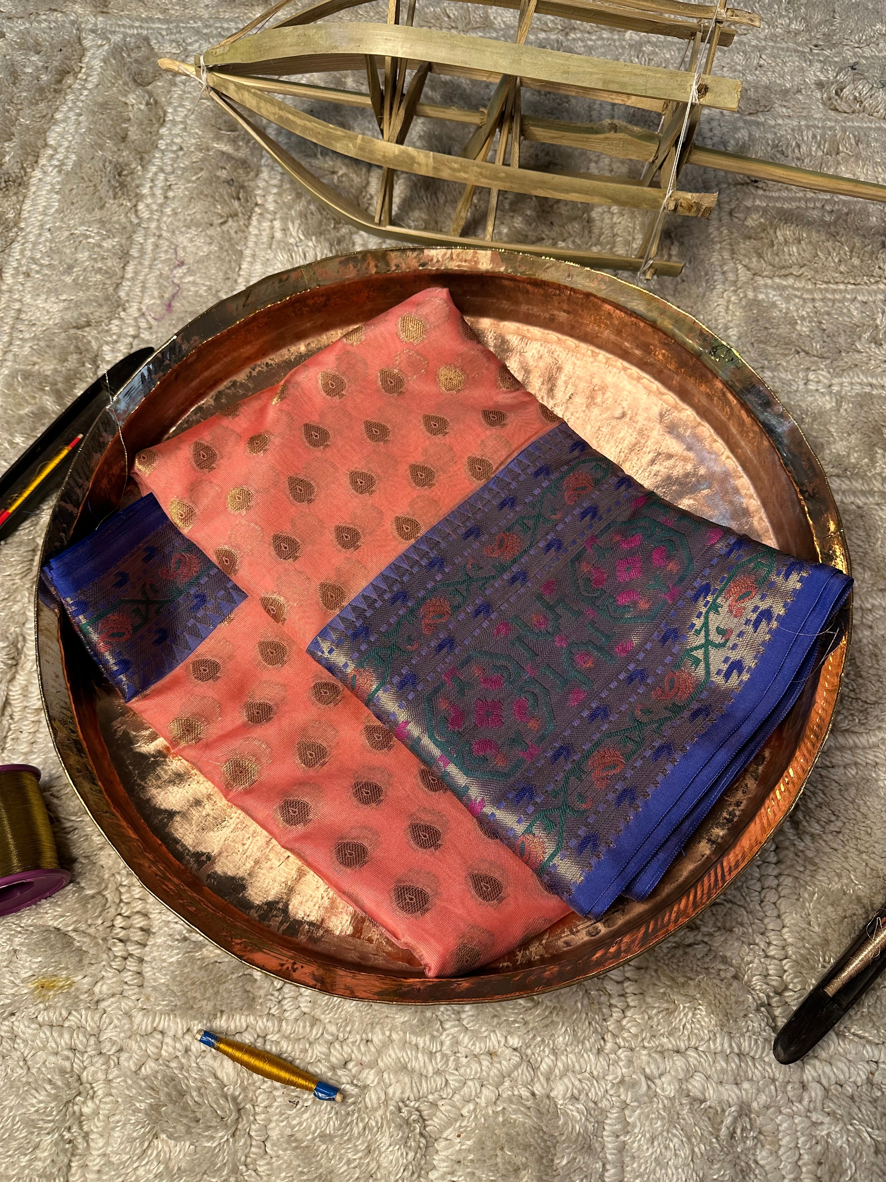 Contemporary weave Softsilk heritage Banarasi saree