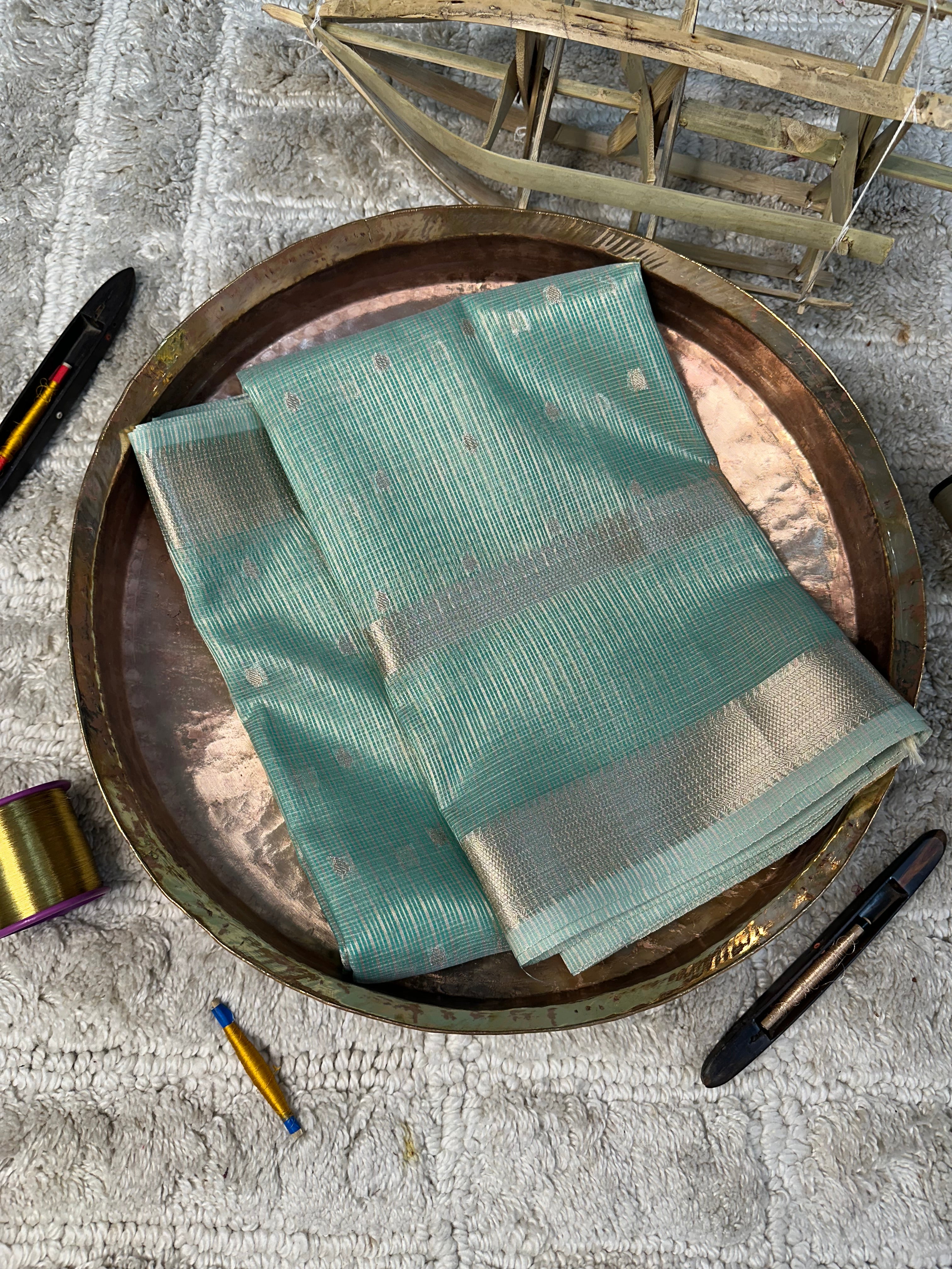 Contemporary Weave Kora Soft Silk Banarasi Saree