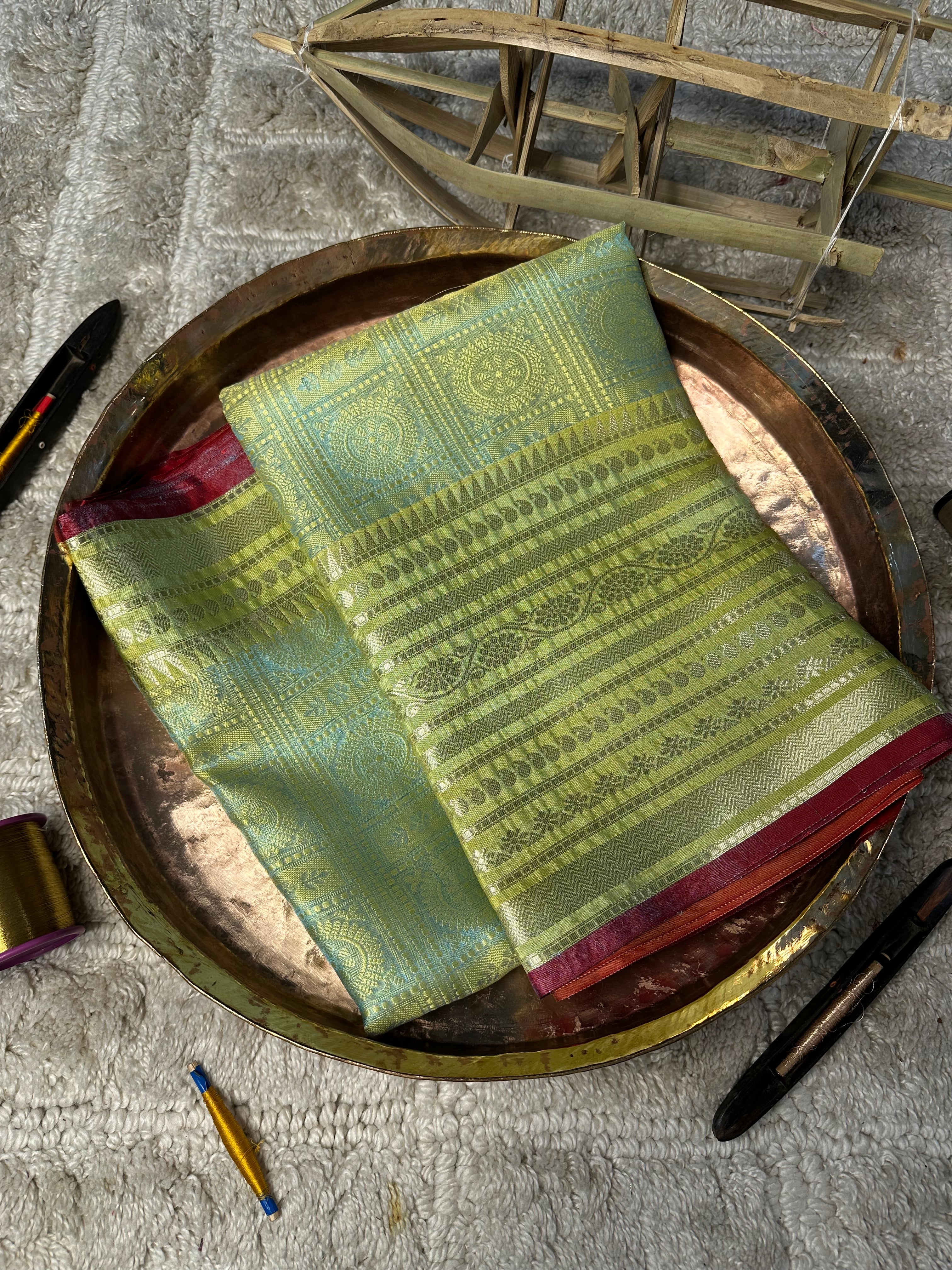 Contemporary weave Softsilk heritage Banarasi saree