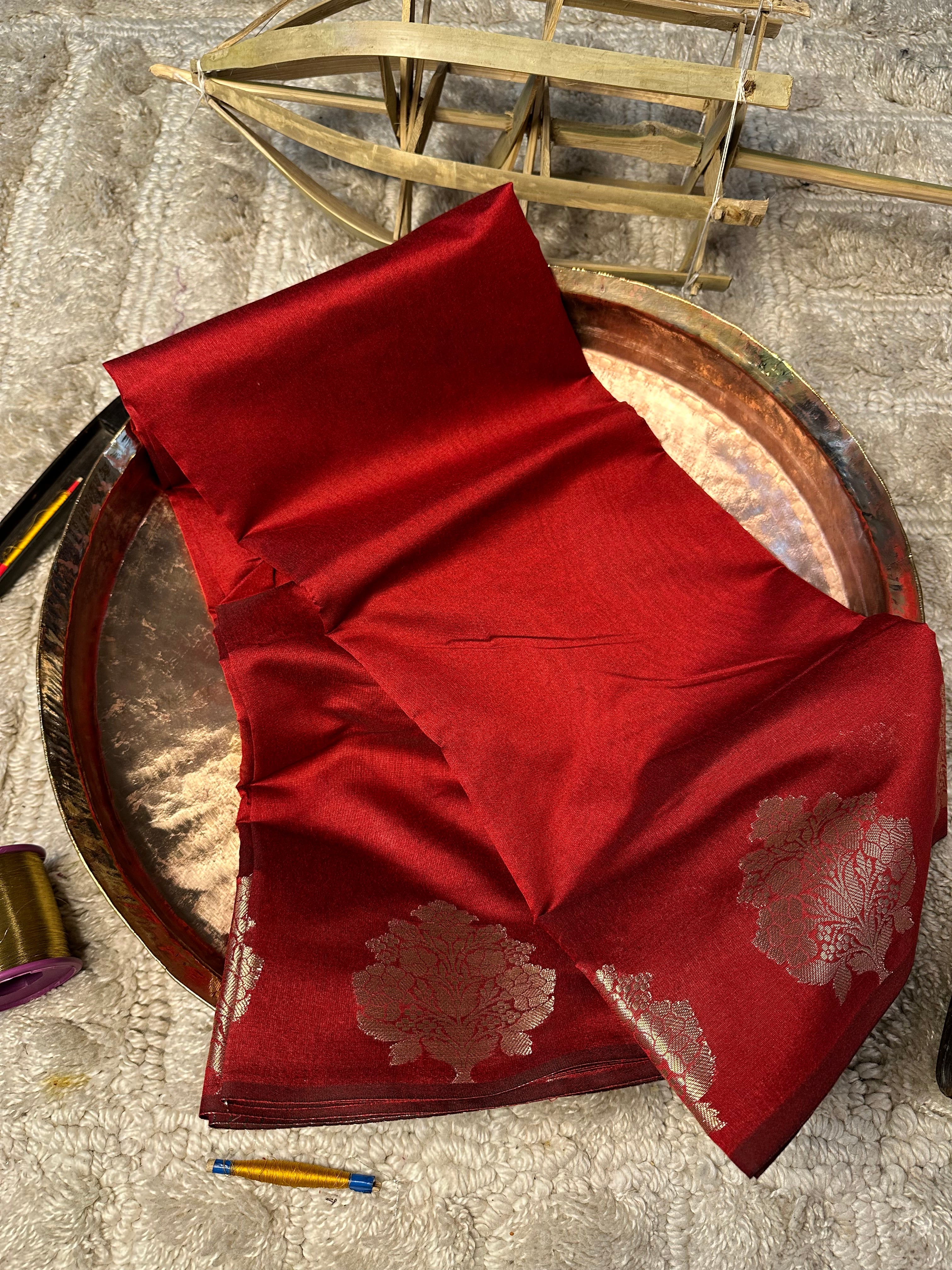 Contemporary weave Softsilk heritage Banarasi saree