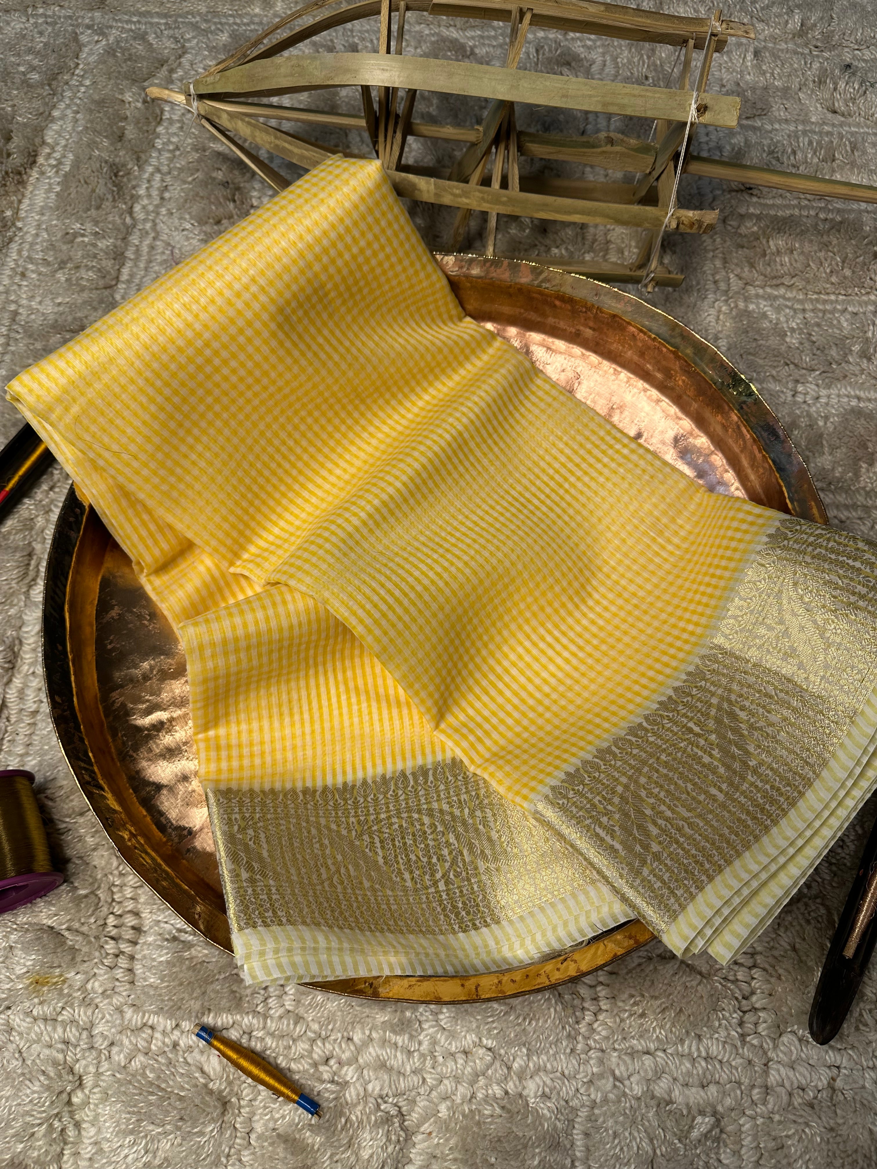 Contemporary Weave Kora Soft Silk Banarasi Saree