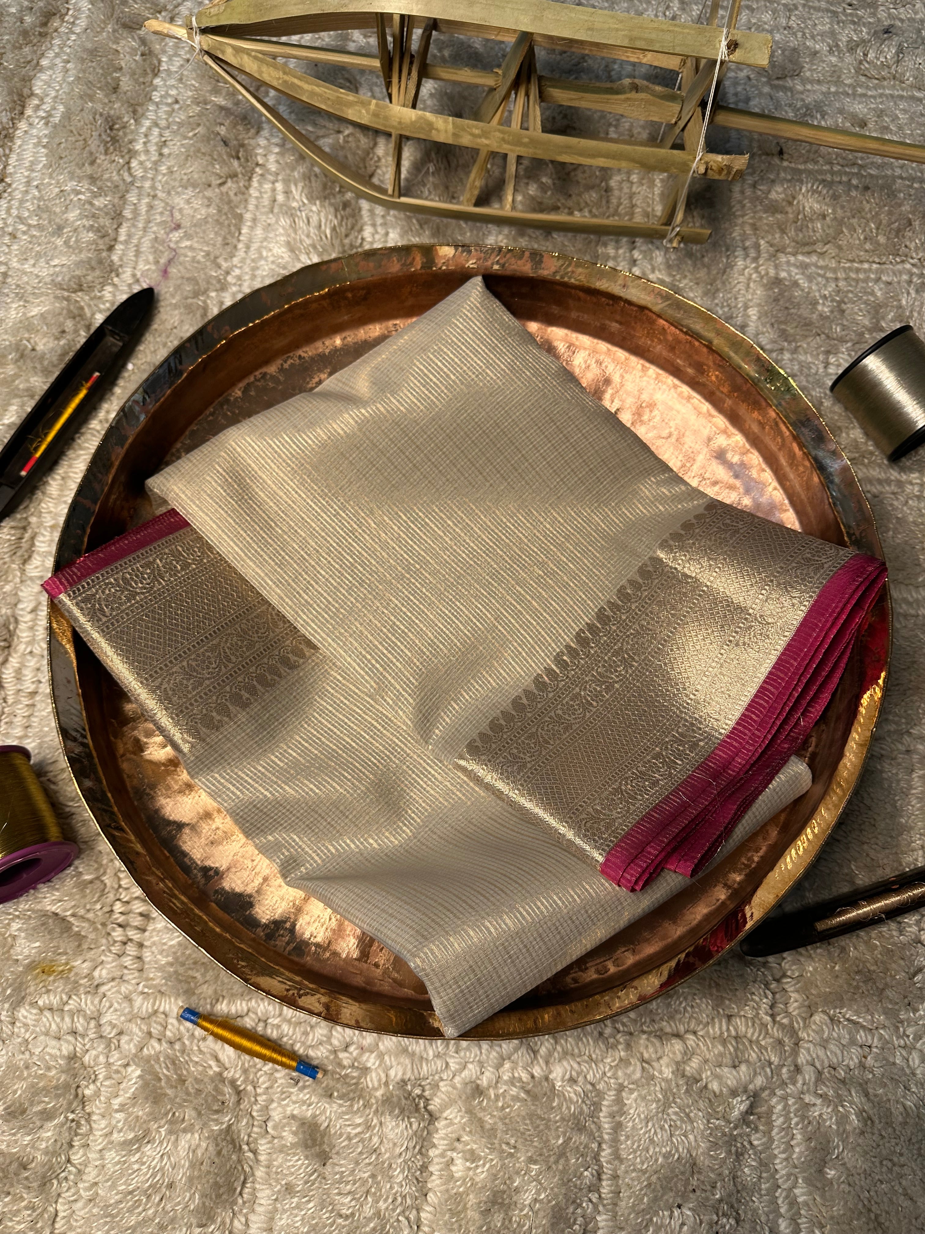 Contemporary weave Softsilk heritage Banarasi saree