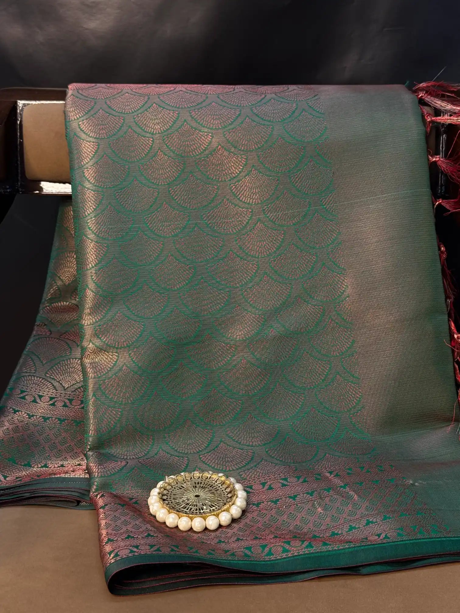 Rare Brocade Weave Antique Zari Banarasi Saree
