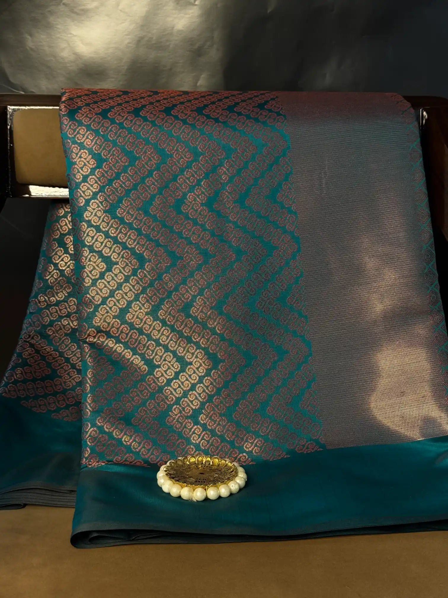 Rare Brocade Weave Antique Zari Banarasi Saree