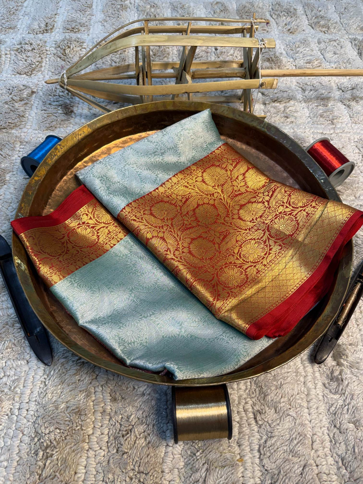 Eccentric zari weave Softsilk Banarasi Saree