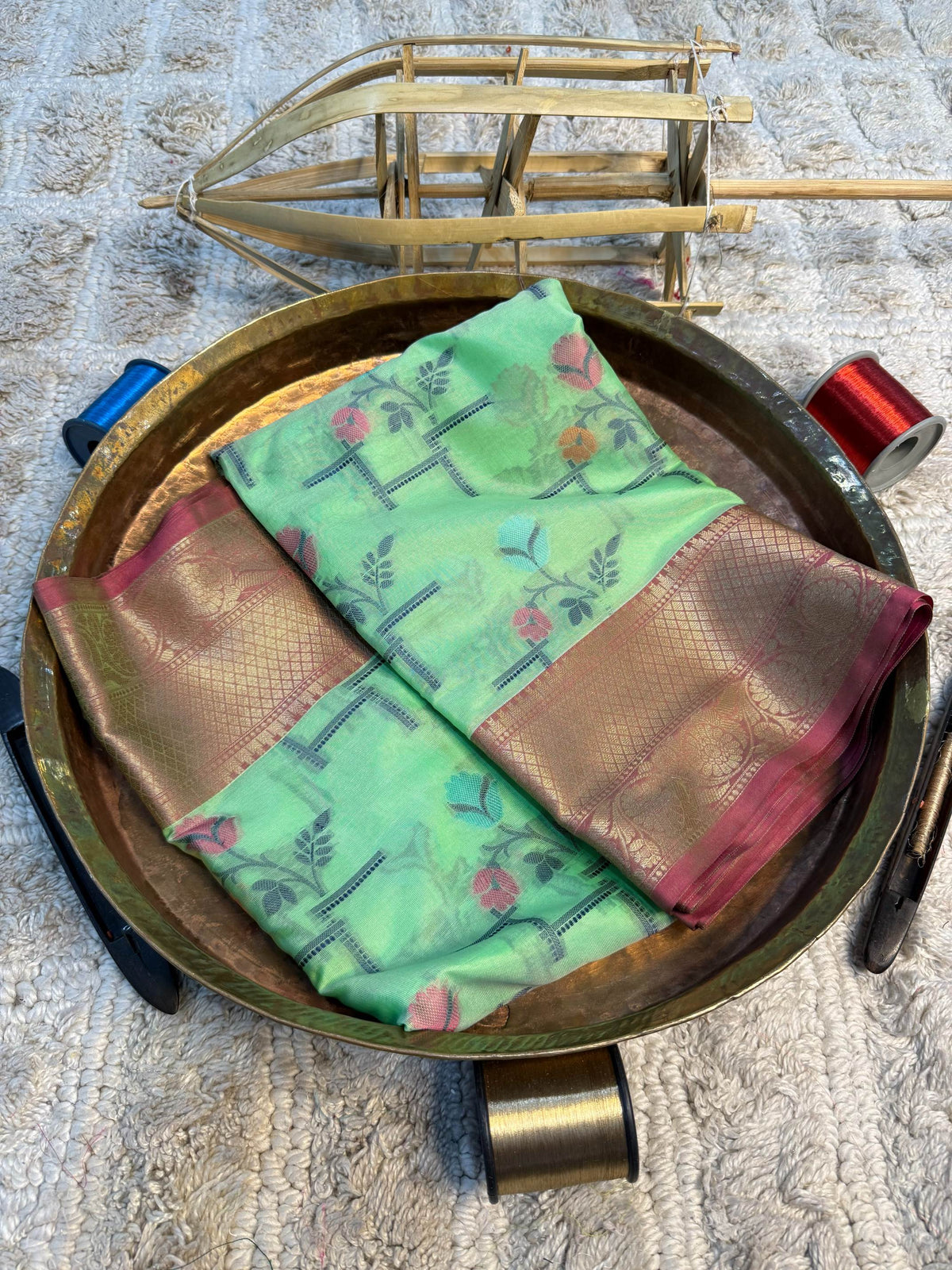 Eccentric zari weave Softsilk Banarasi Saree
