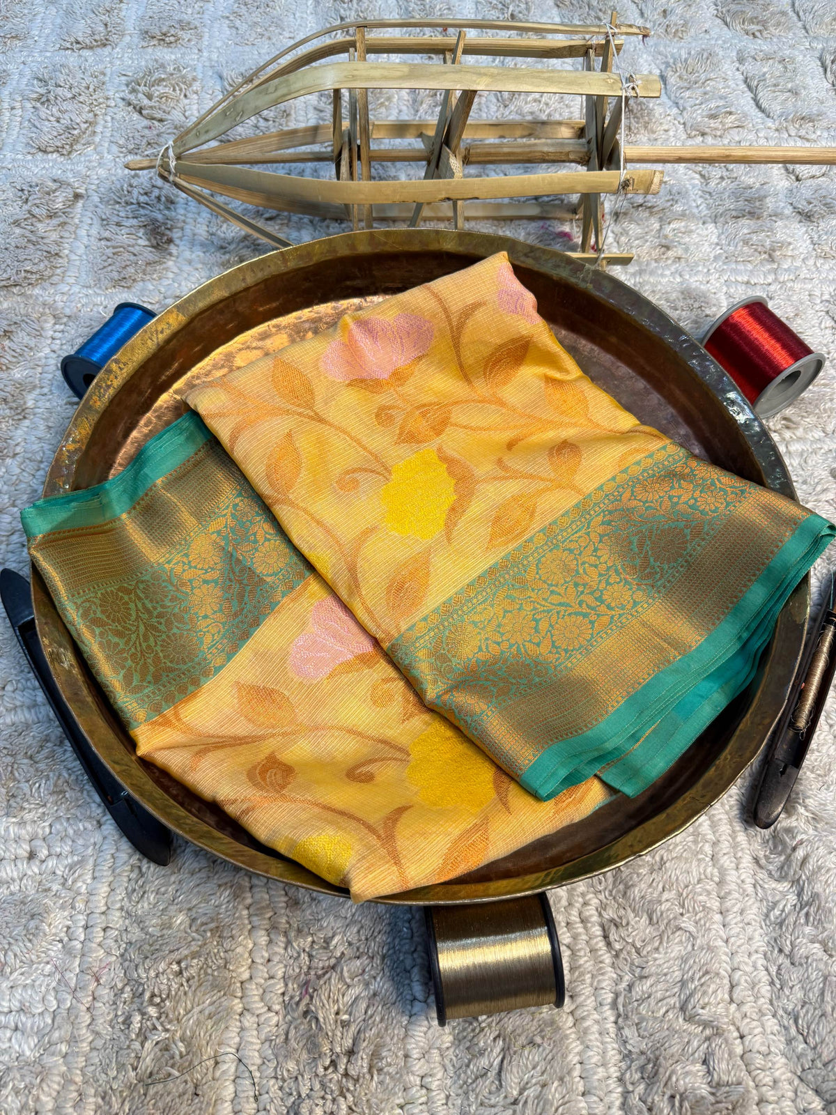 Eccentric zari weave Softsilk Banarasi Saree