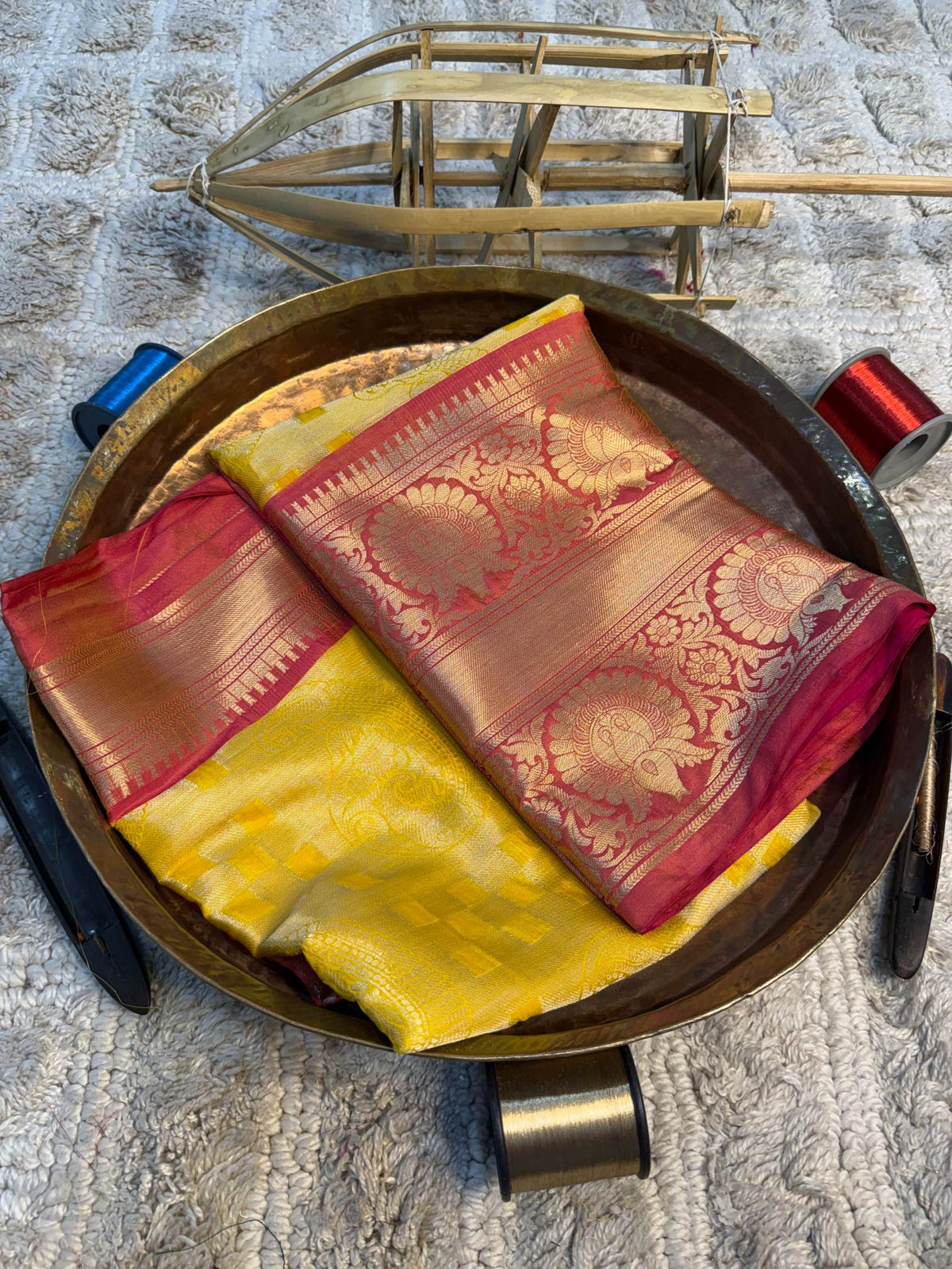 Eccentric zari weave Softsilk Banarasi Saree
