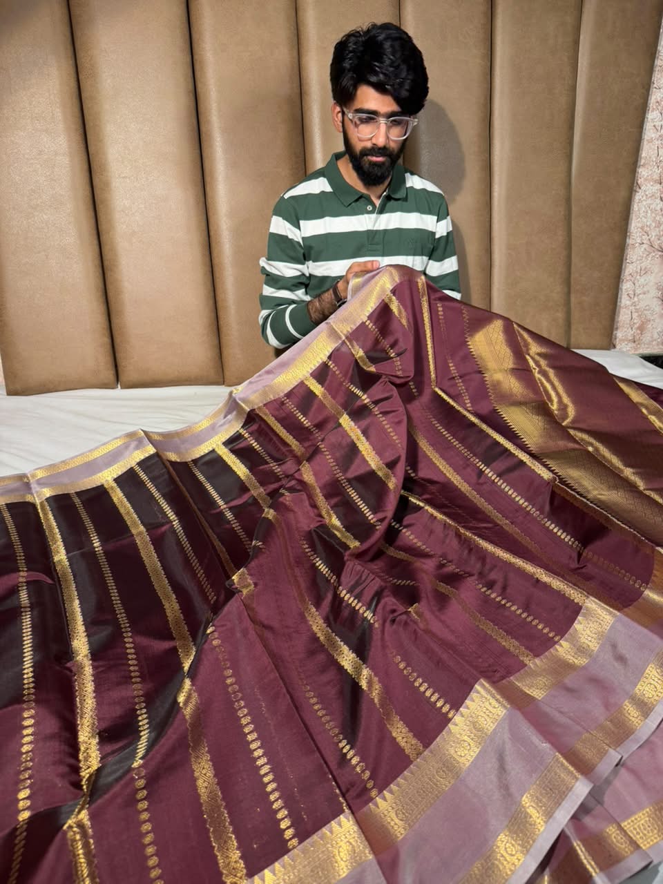 Rare Wine Heritage Banarasi silk Saree