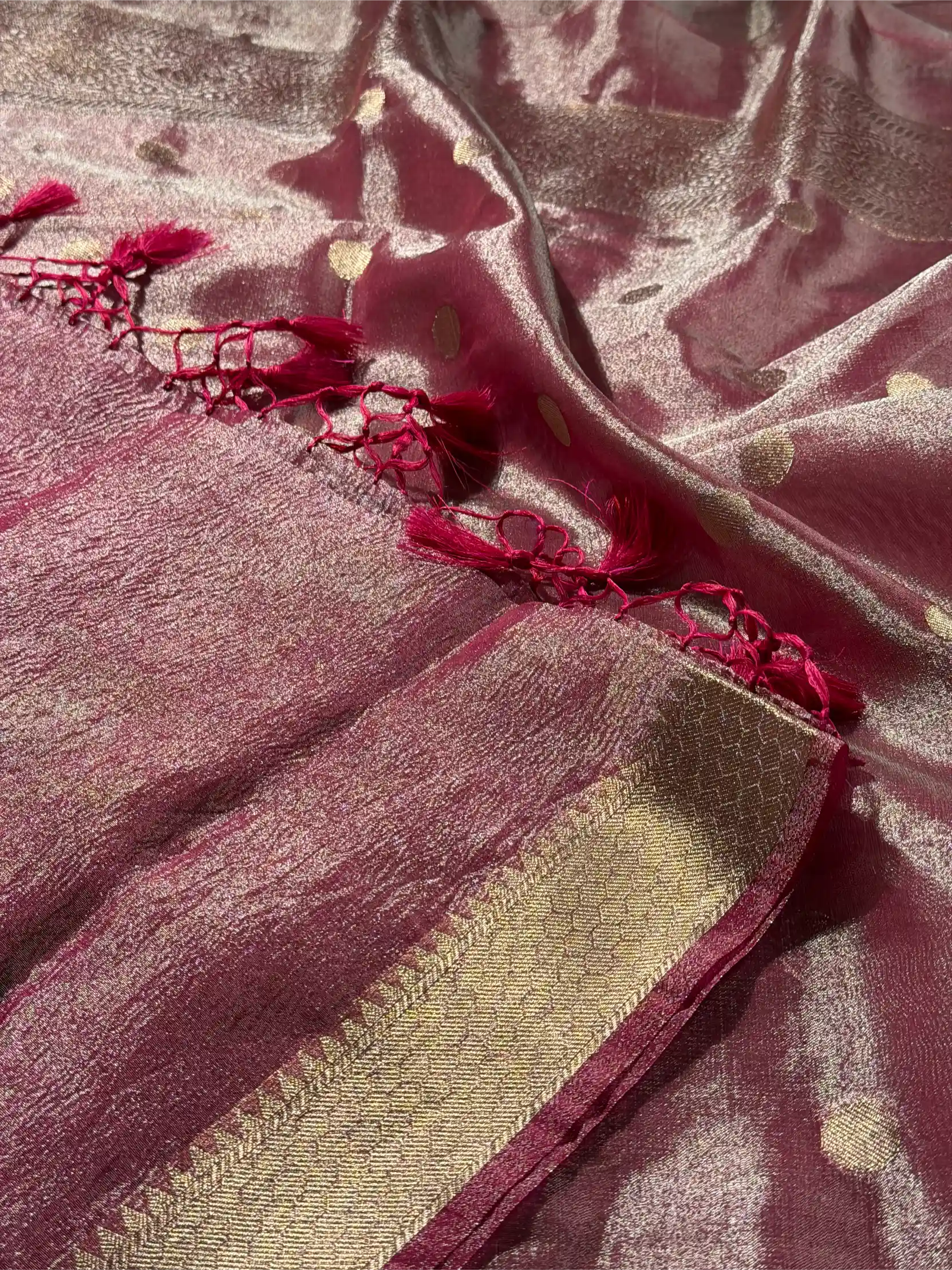 Barbie Pink Kora Tissue Silk Banarasi Suit