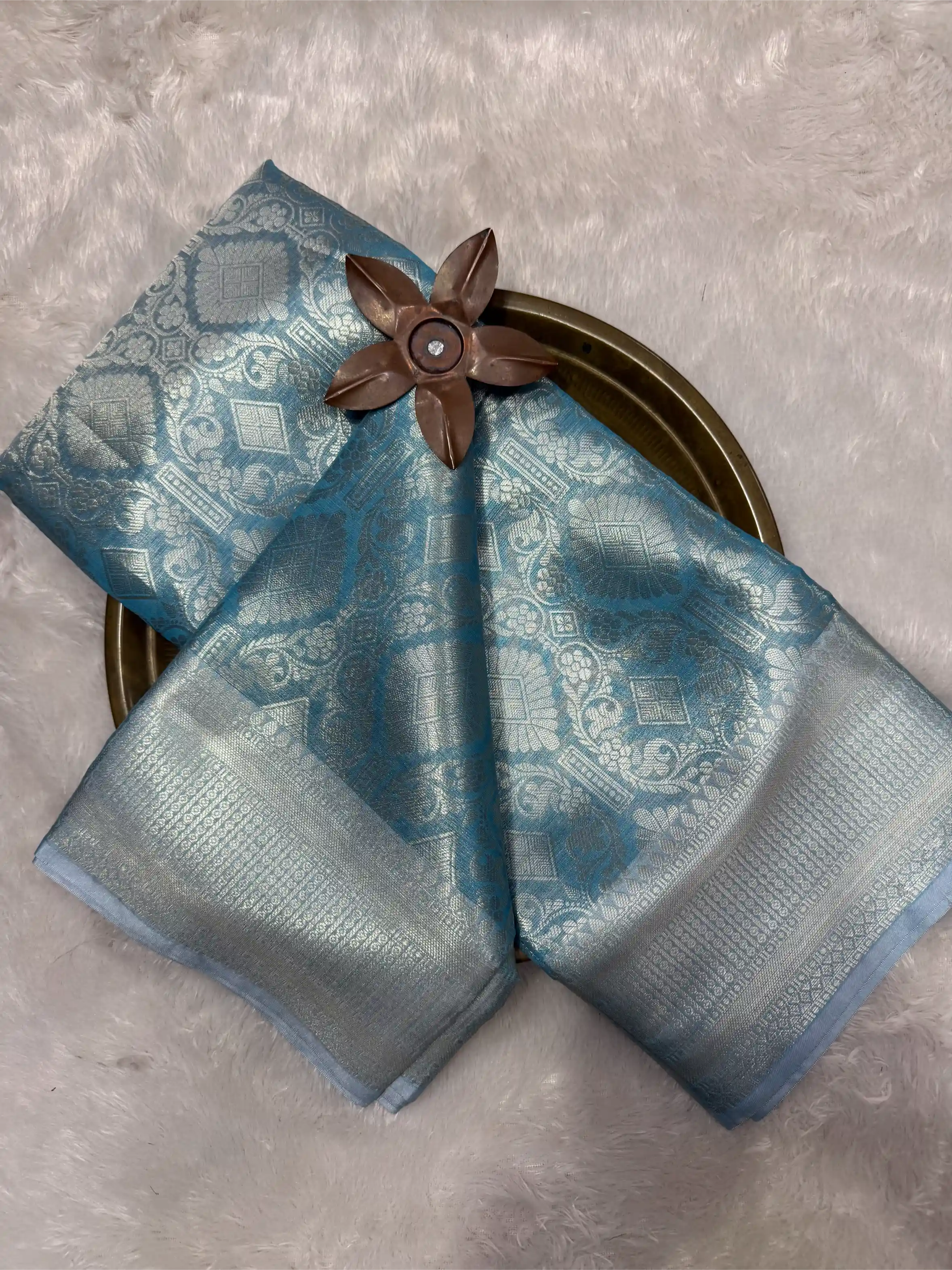 Beautiful Softsilk Embossed Weave Banarasi Saree