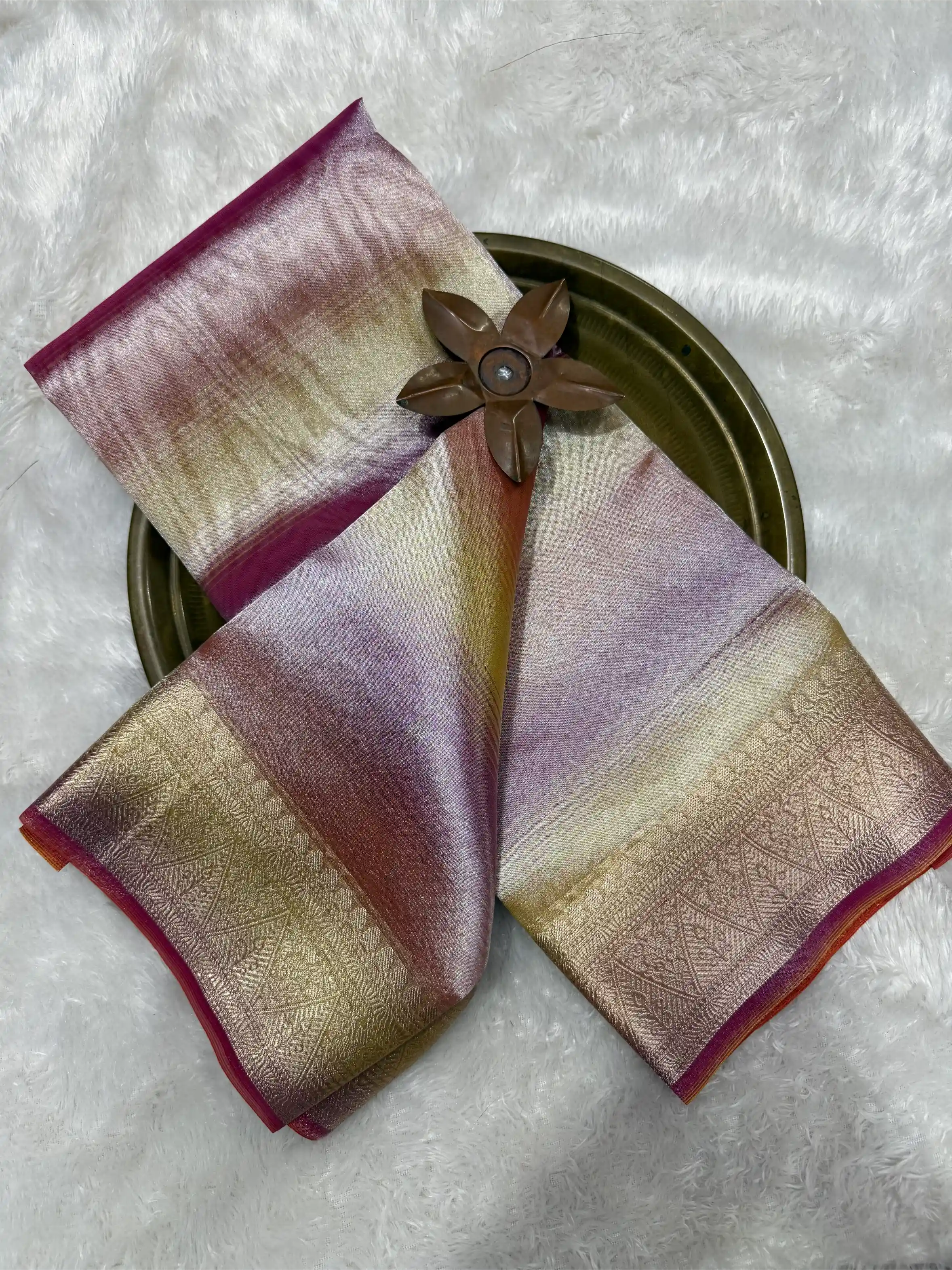 Beautiful Softsilk Embossed Weave Banarasi Saree