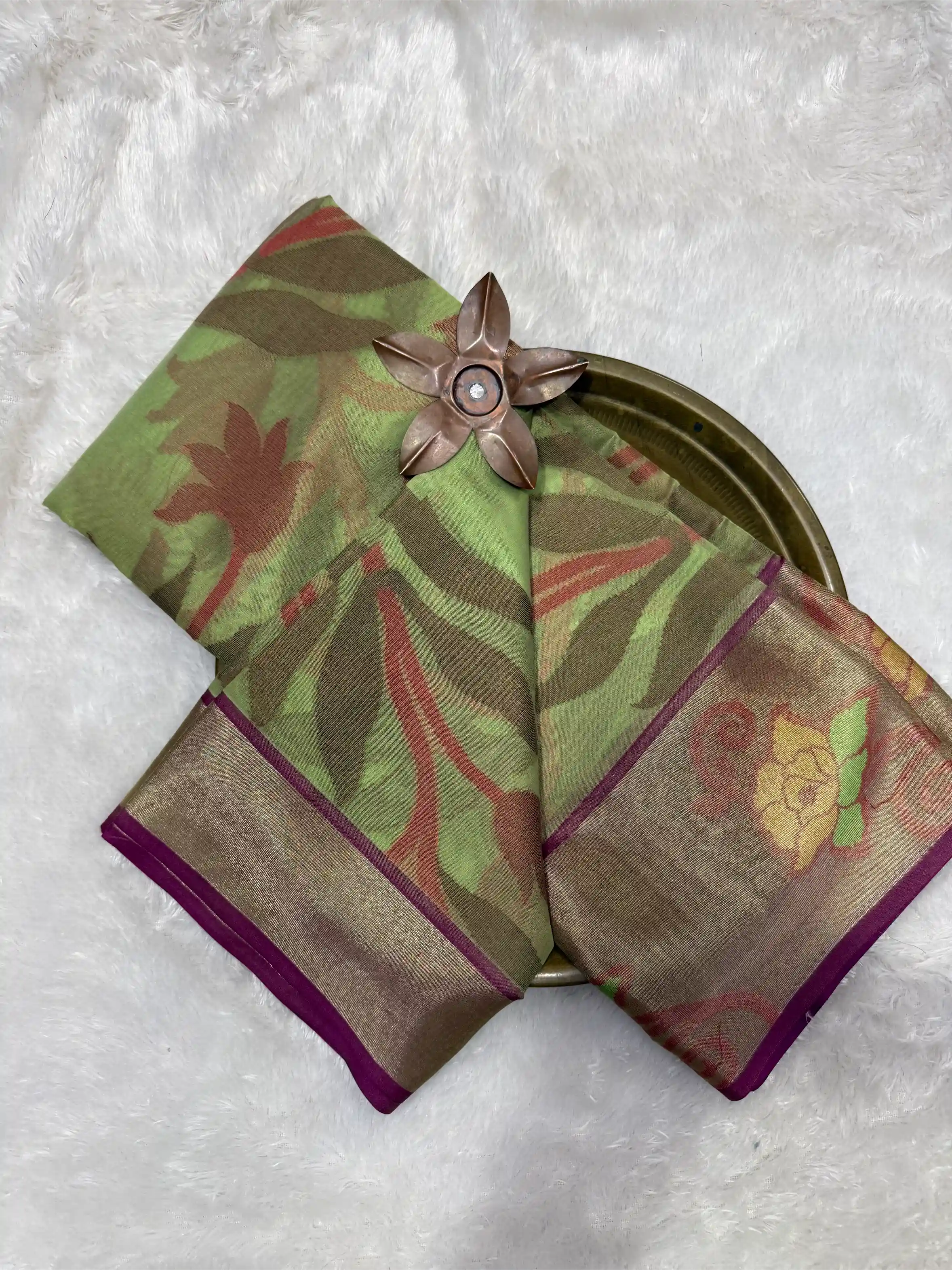 Beautiful Softsilk Embossed Weave Banarasi Saree