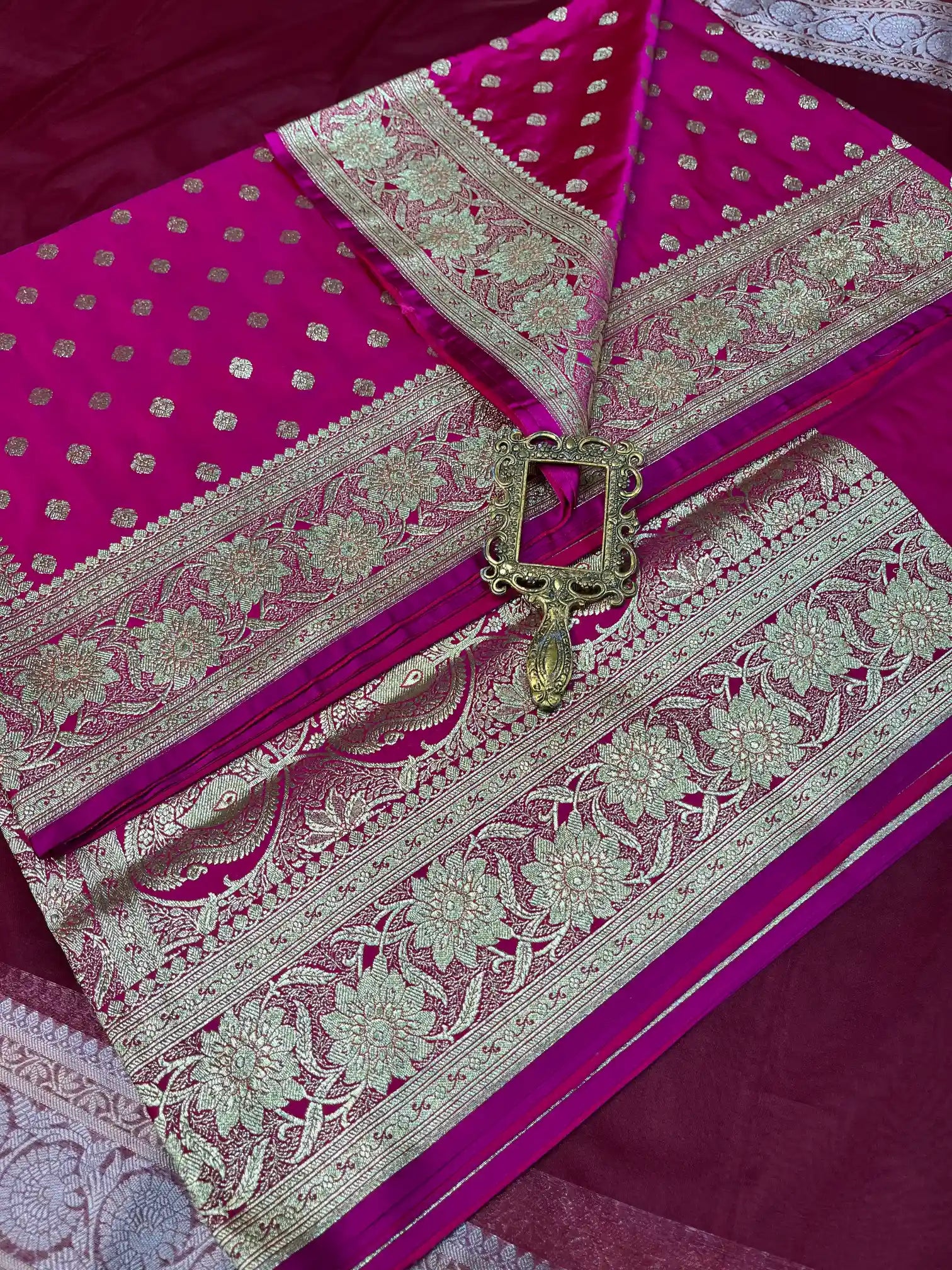 Bridal Light Purple Satin Silk Traditional Buti Banarasi Saree
