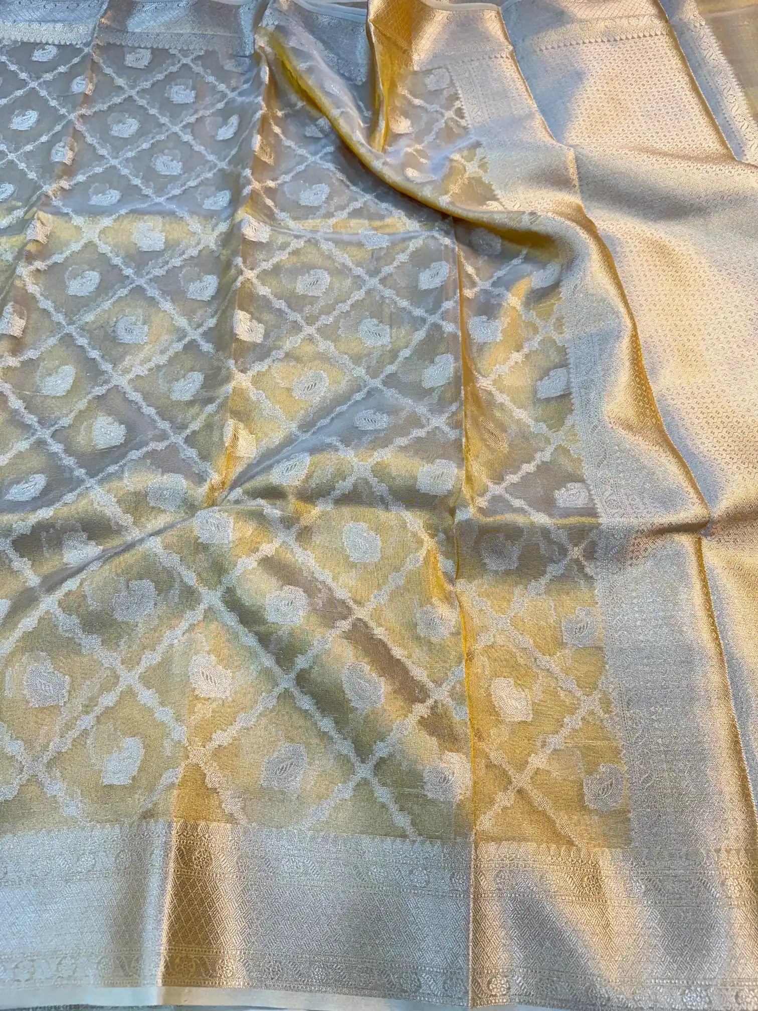 Copper Tissue Silk Traditional Banarasi Saree
