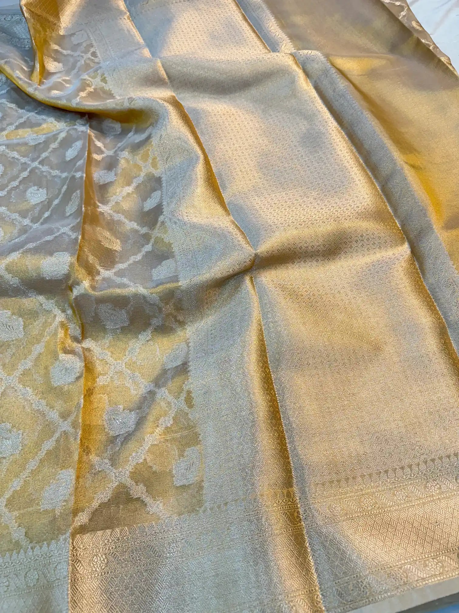 Copper Tissue Silk Traditional Banarasi Saree