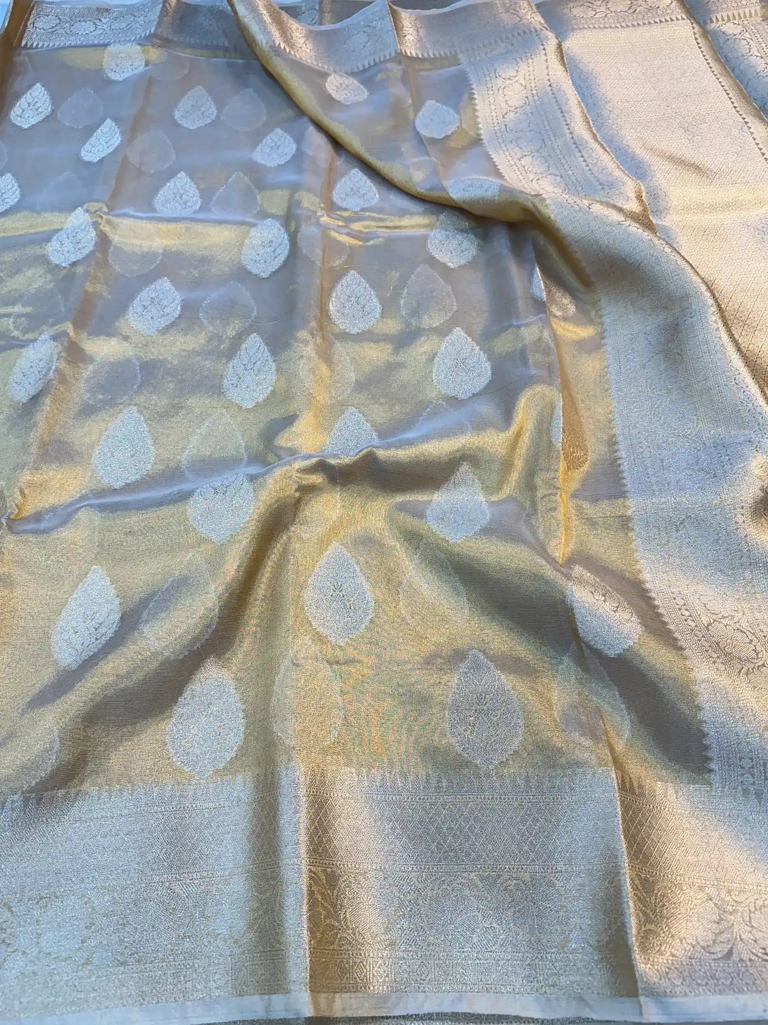 Copper Tissue Silk Traditional Banarasi Saree