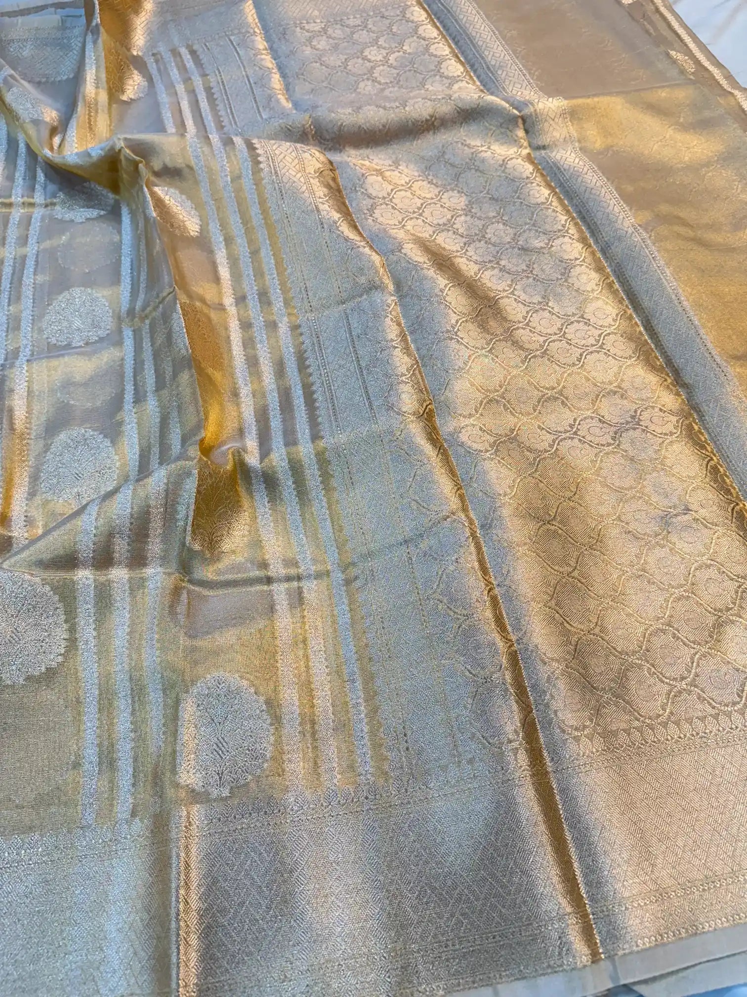 Copper Tissue Silk Traditional Banarasi Saree