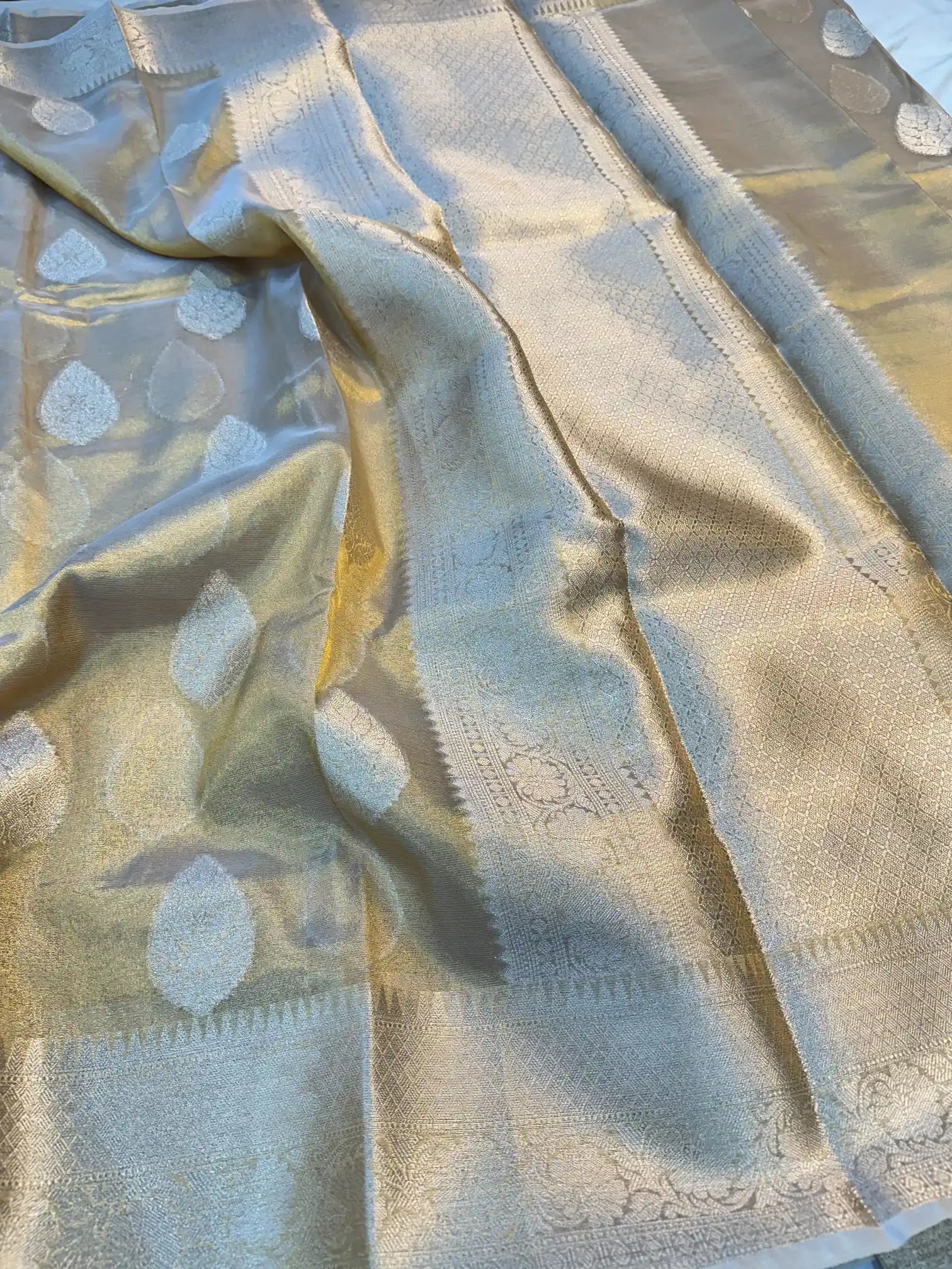 Copper Tissue Silk Traditional Banarasi Saree