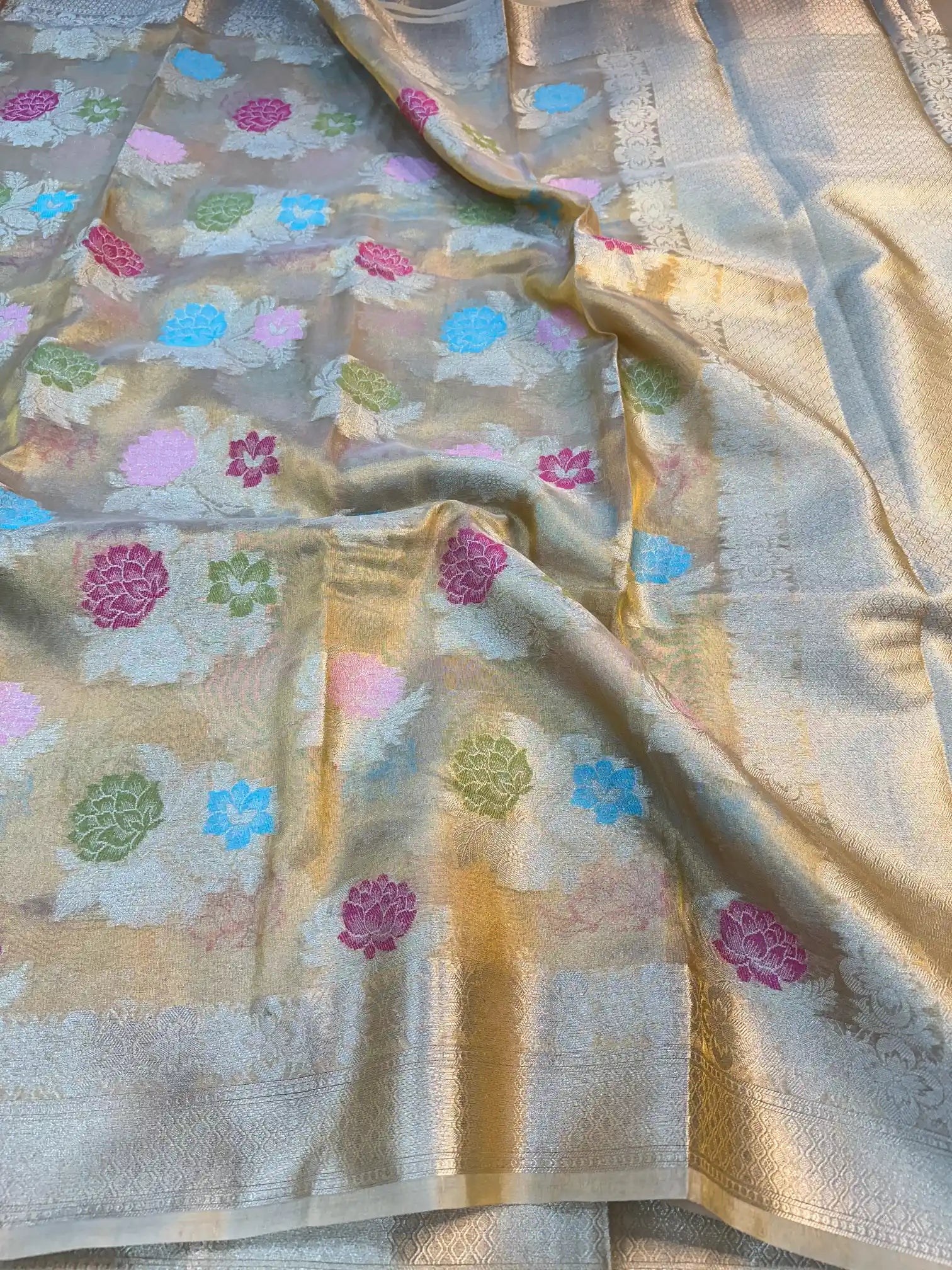 Copper Tissue Silk Traditional Banarasi Saree