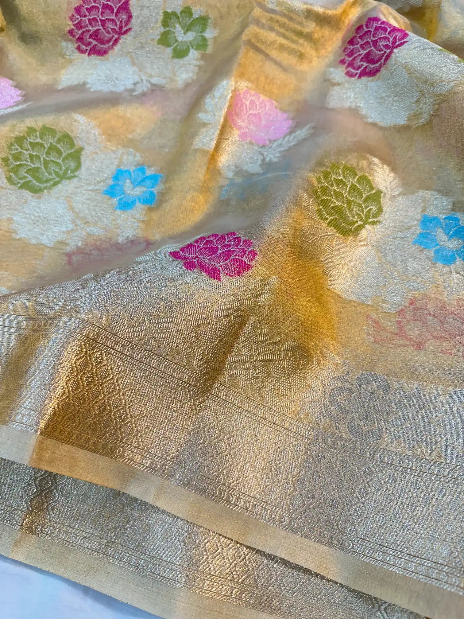 Copper Tissue Silk Traditional Banarasi Saree