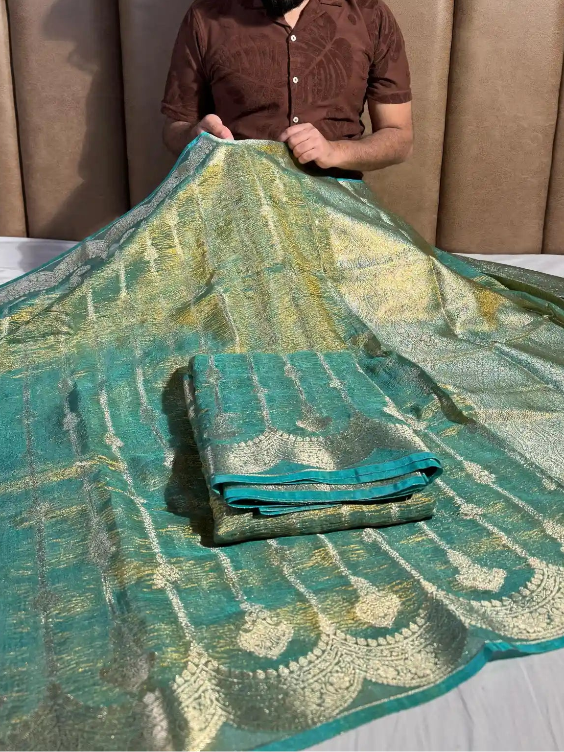 Crush Tissue Silk Saree