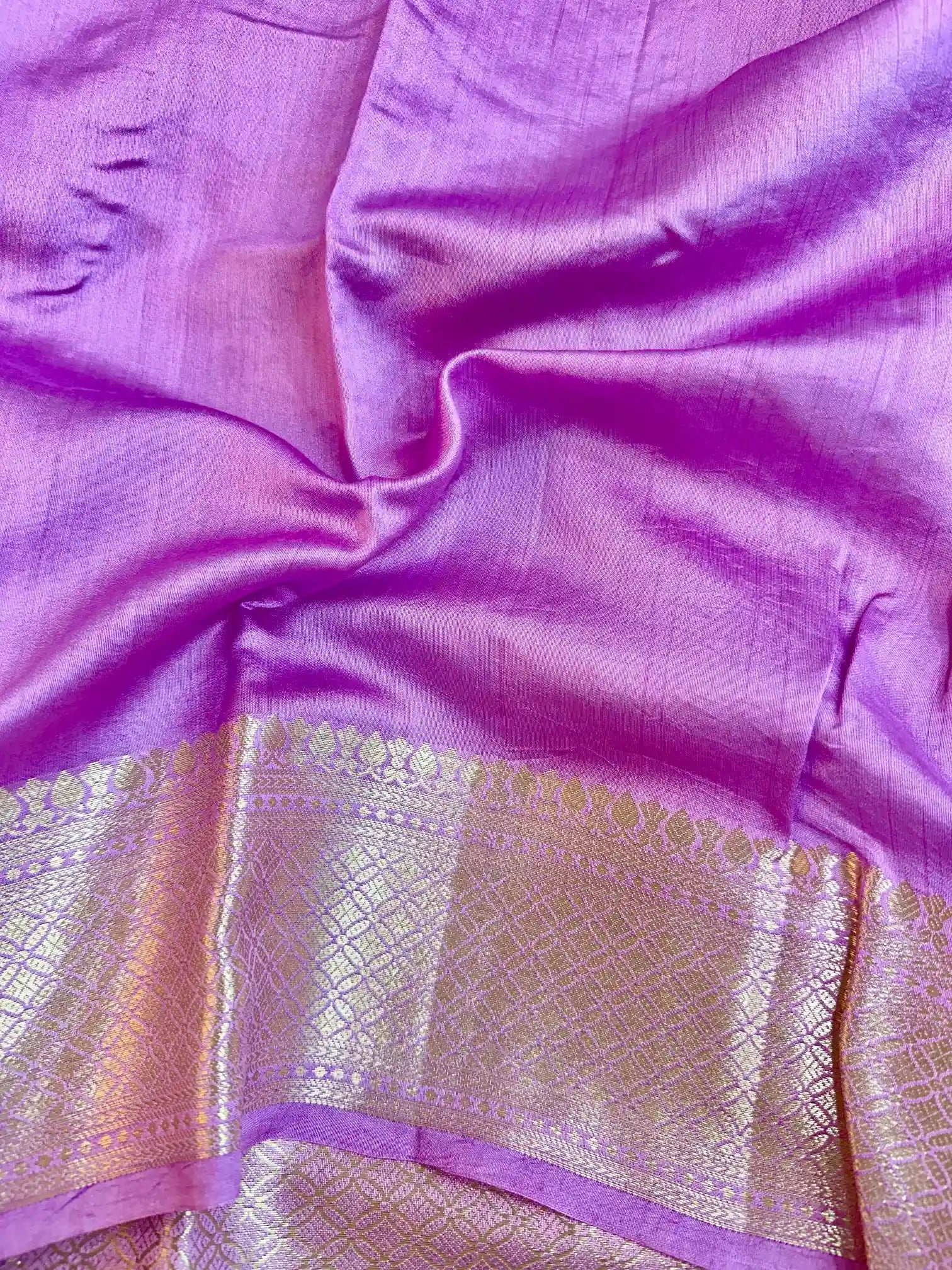 Dark Pink Multicoloured Pure Chiniya Silk Banarasi Saree