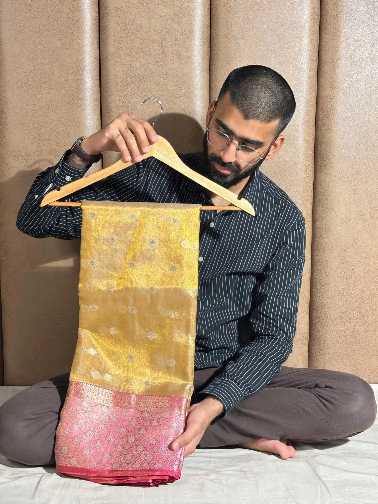 Copper Shade Tissue Silk Banarasi Saree