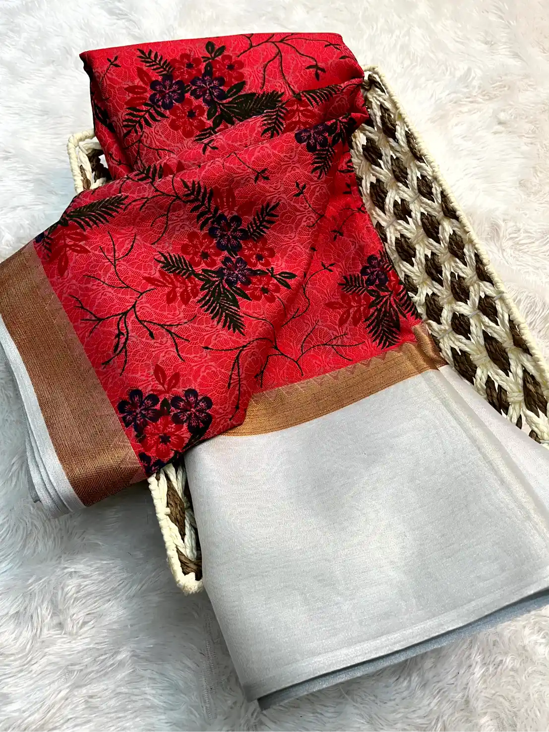 Eccentric Soft Silk Designer Printed Banarasi Saree
