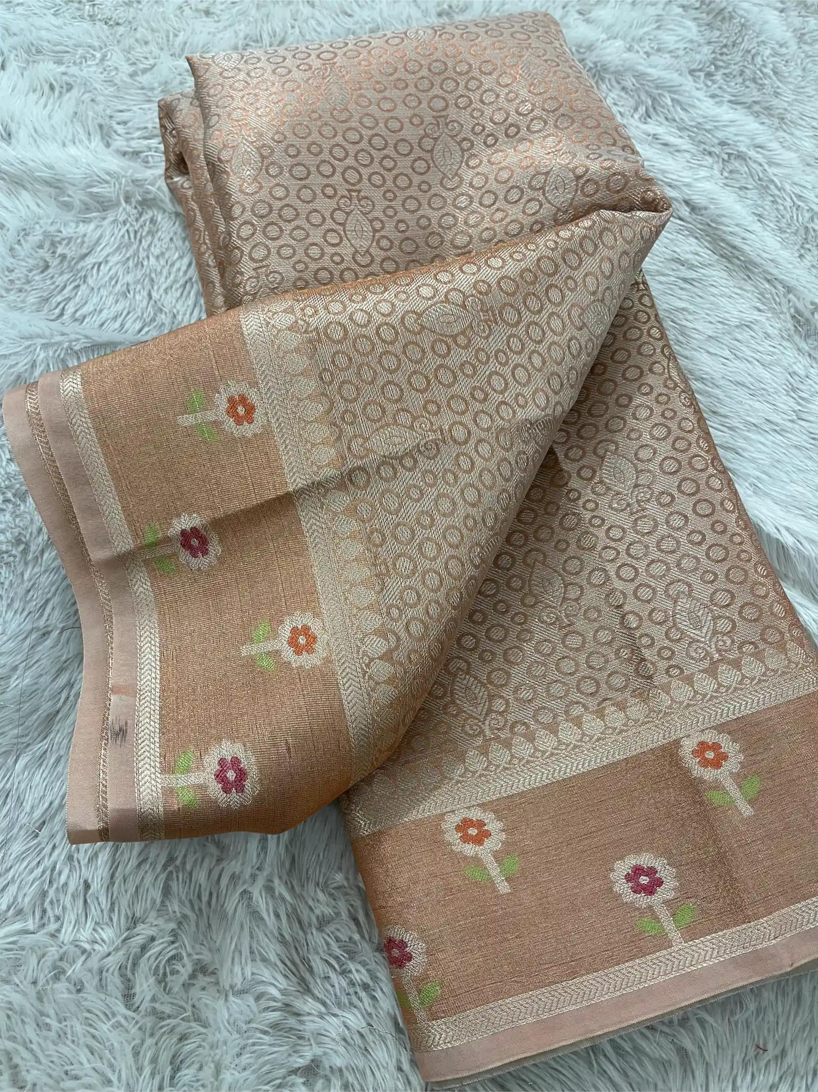 Eccentric Tissue Silk Meenakari Weave Banarasi Saree