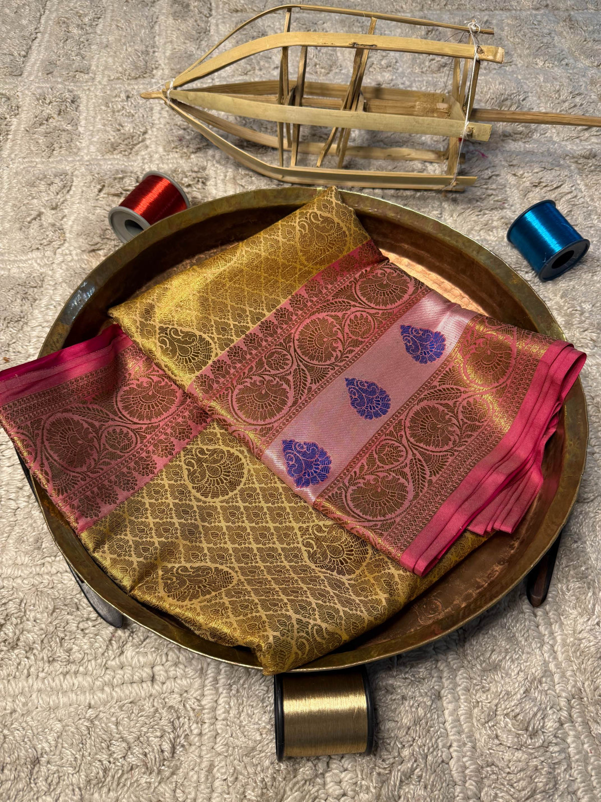 Eccentric zari weave Softsilk Banarasi Saree