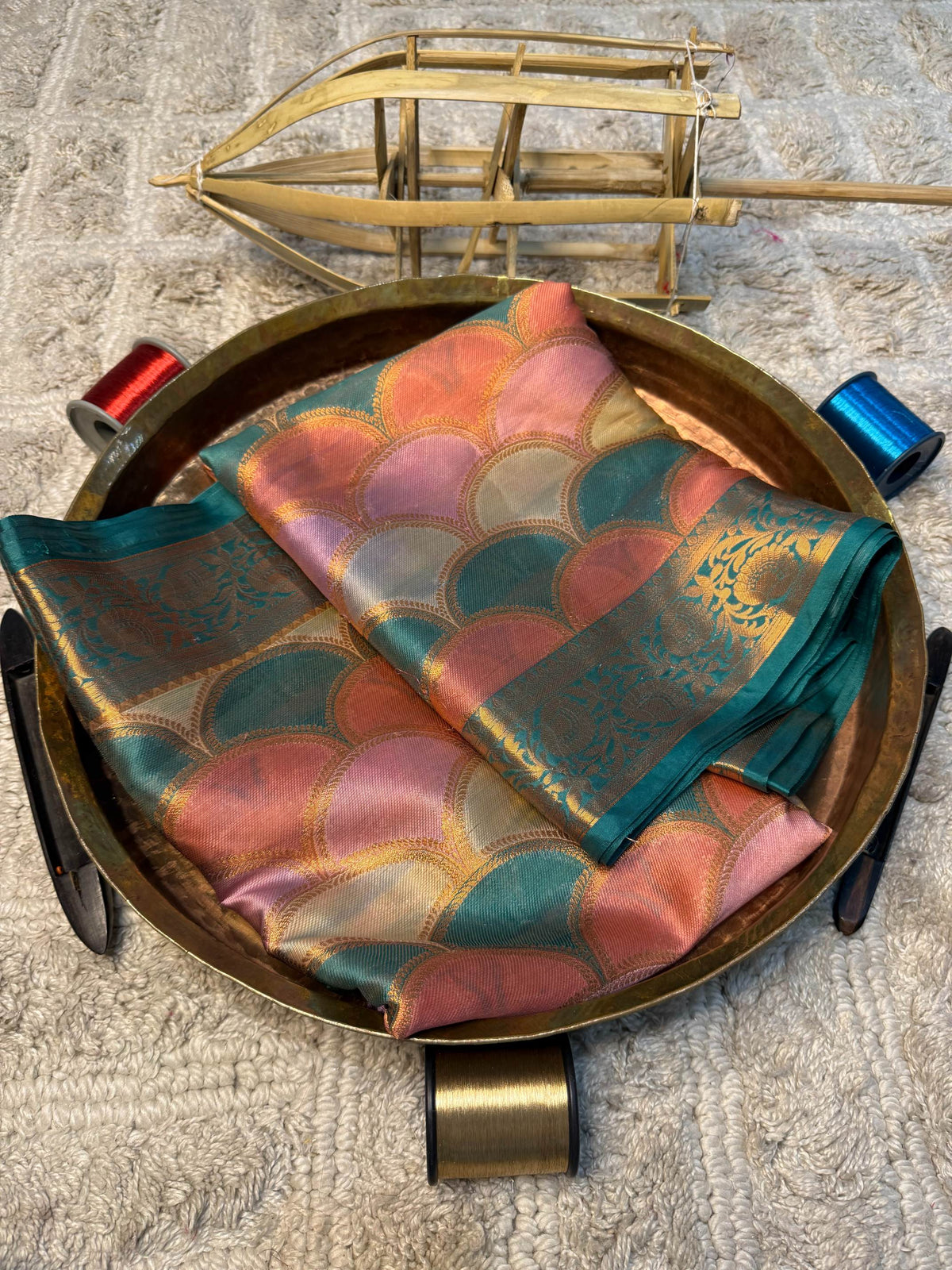 Eccentric zari weave Softsilk Banarasi Saree