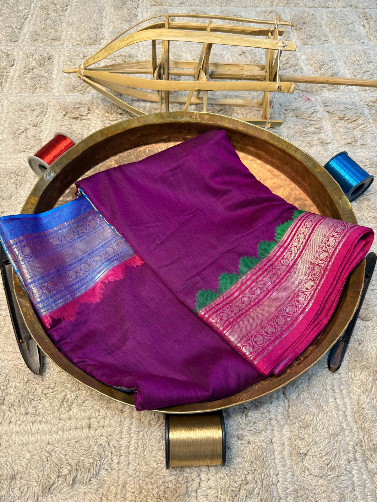 Eccentric zari weave Softsilk Banarasi Saree