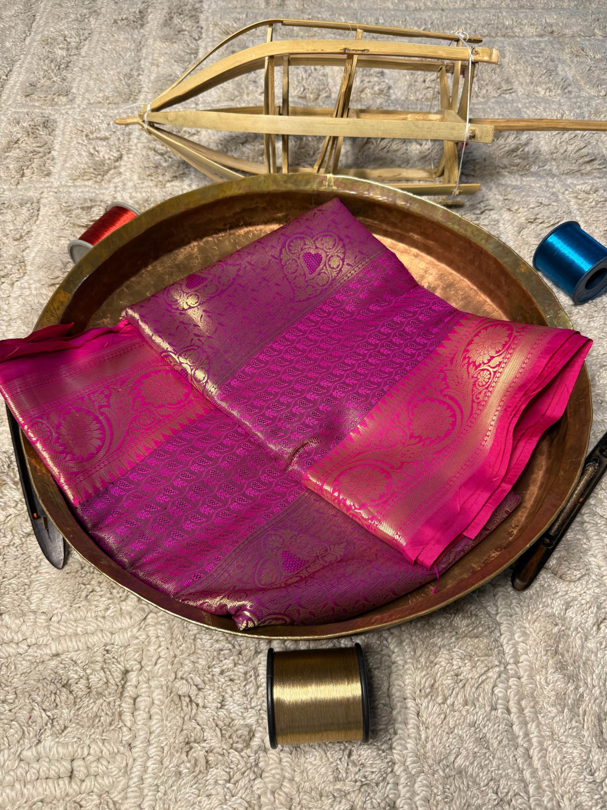 Eccentric zari weave Softsilk Banarasi Saree