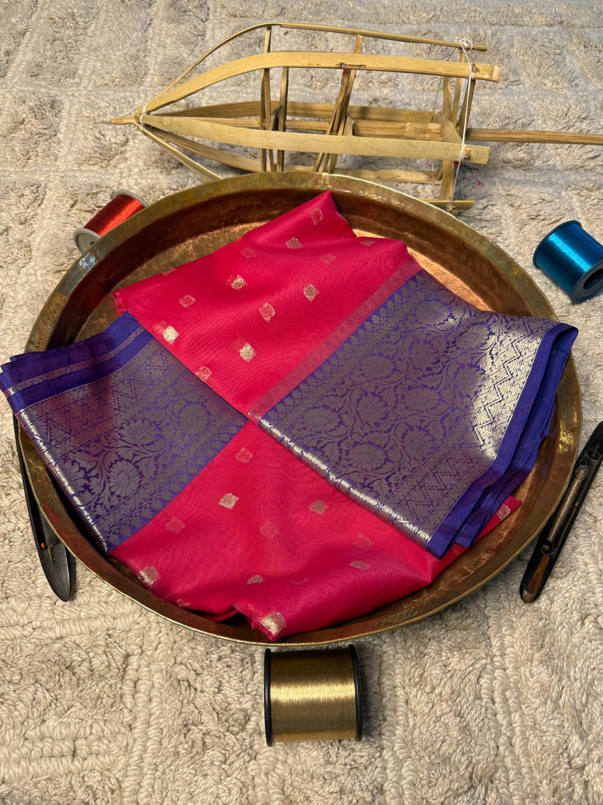 Eccentric zari weave Softsilk Banarasi Saree