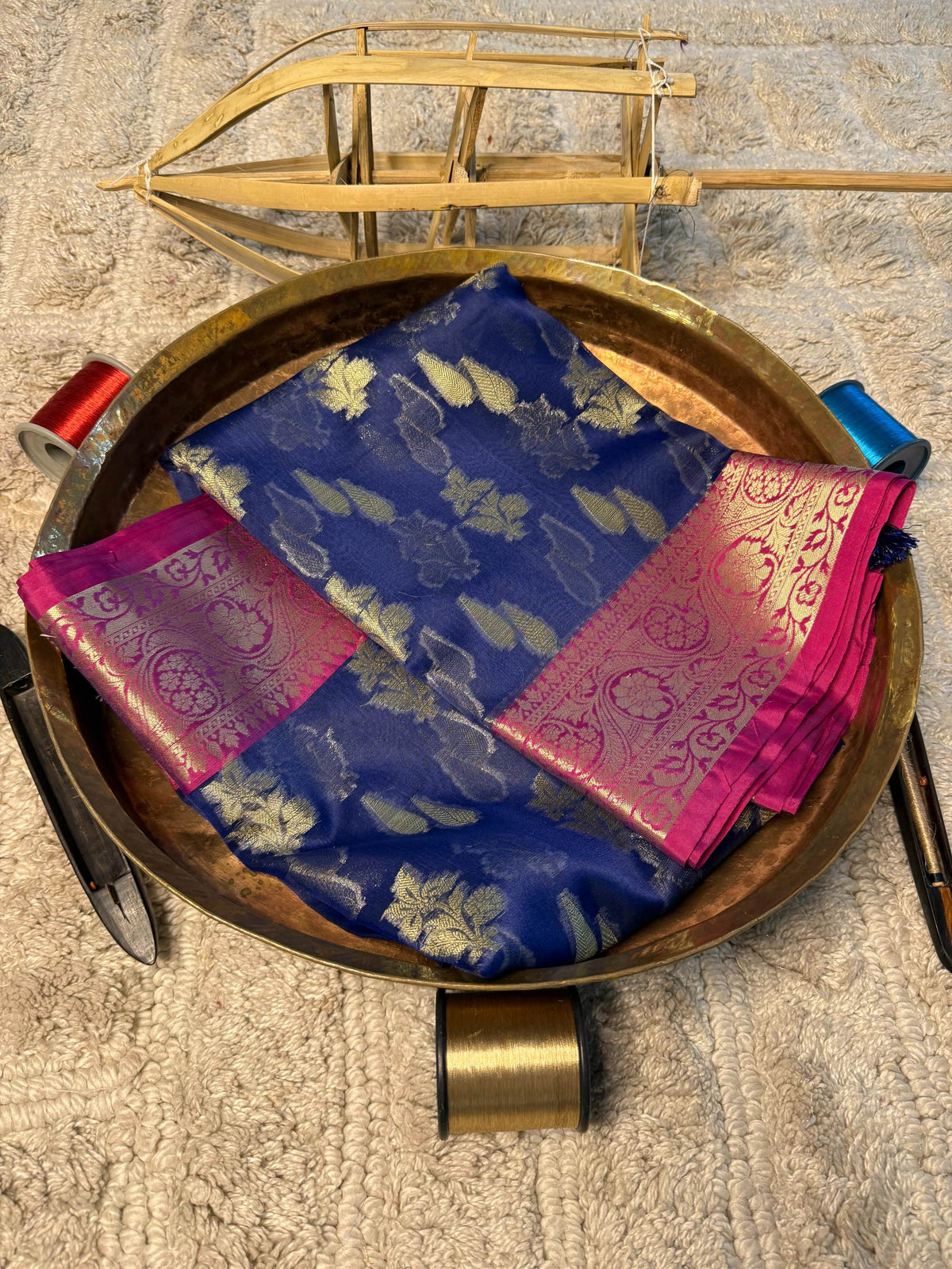 Eccentric zari weave Softsilk Banarasi Saree
